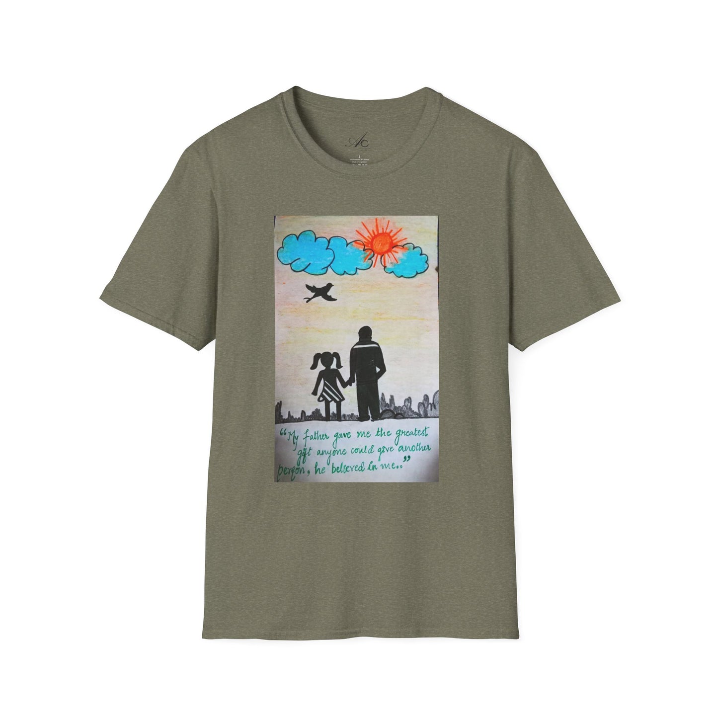 Inspirational Father-Daughter T-Shirt, Unisex Softstyle Tee for Family Bonding, Gift for Dads, Father's Day, Birthday