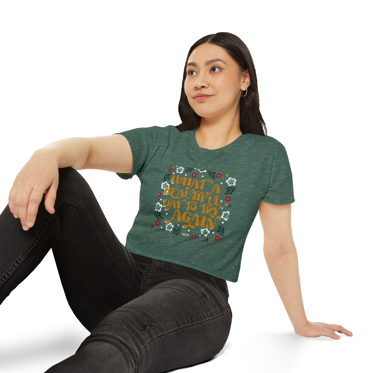 🧘♀️ Wear Your Peace. Women's Festival Crop Top, Boho Chic Summer Top, Loose Festival Shirt, Inspirational Quote Tee, Eco-Friendly Crop Tee