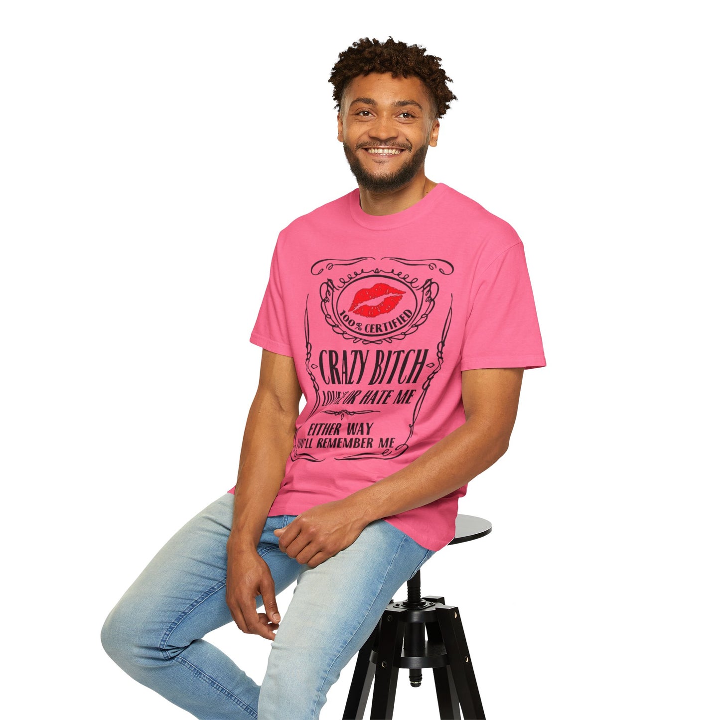 Sarcasm in Style – Funny Graphic Tee" Crazy Bitch Unisex T-Shirt | Fun Casual Wear, Gift for Friends, Birthday Humor Tee, Playful Statement Shirt,
