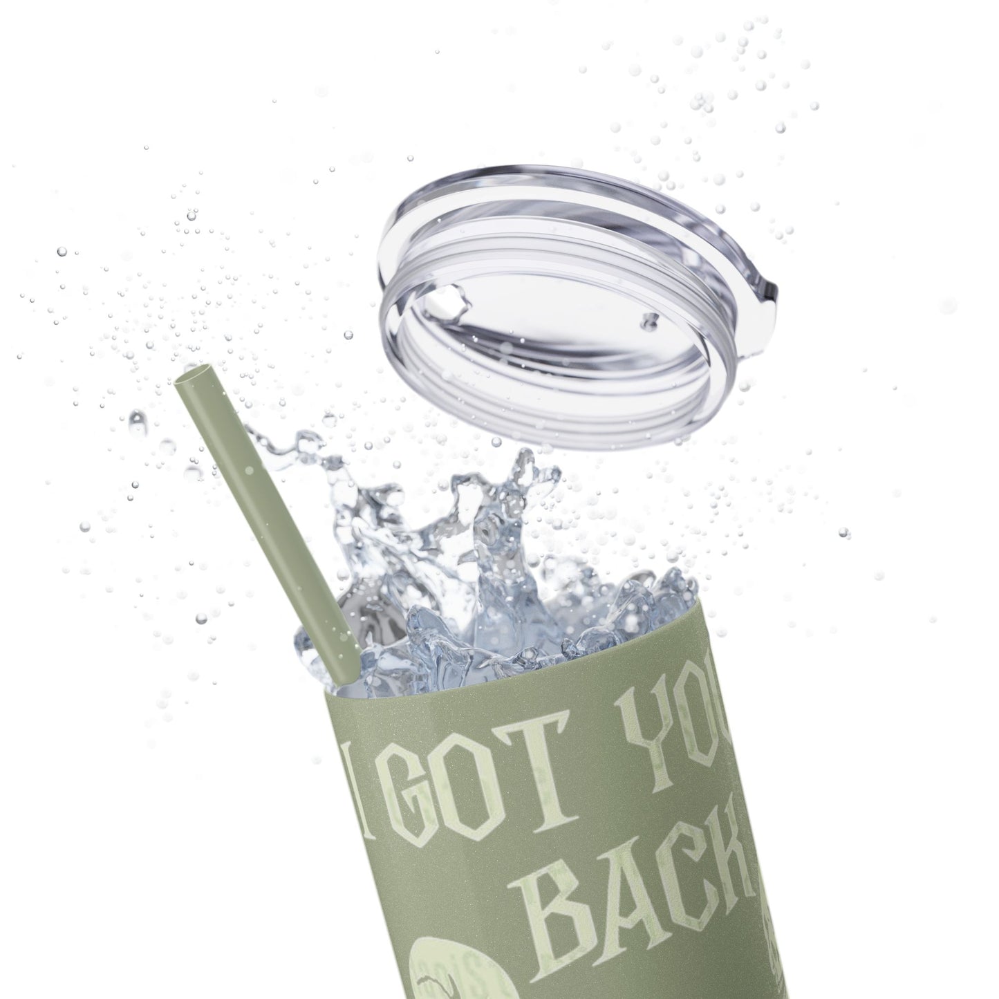 Halloween Skeleton-Themed Tumbler, Got Your Back Drinkware, I Got Your Back Skinny Tumbler, Cute Gifts for Halloween, Fun Vibes for Parties