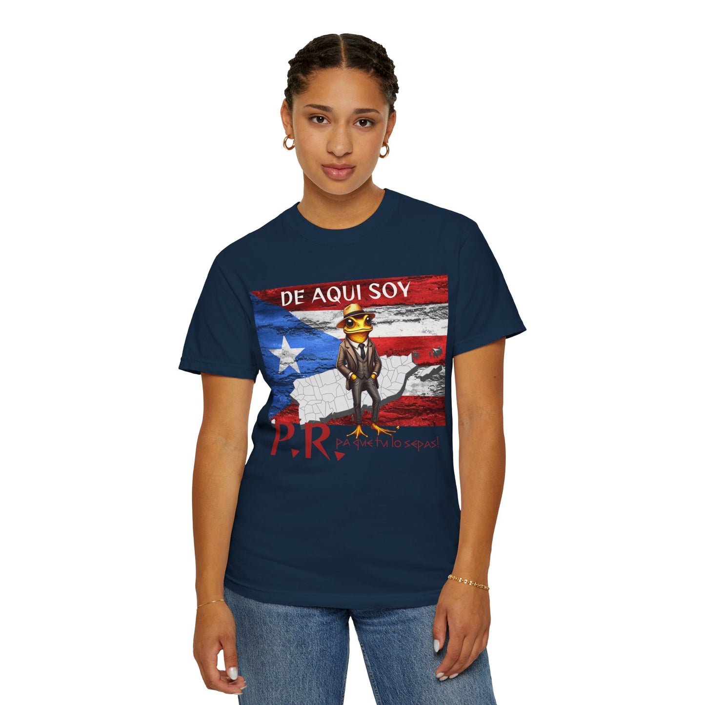 Puerto Rican Pride T-Shirt, Fun Casual Wear, Unisex Garment-Dyed Tee, Perfect for Celebrations, Cultural Identity Shirt