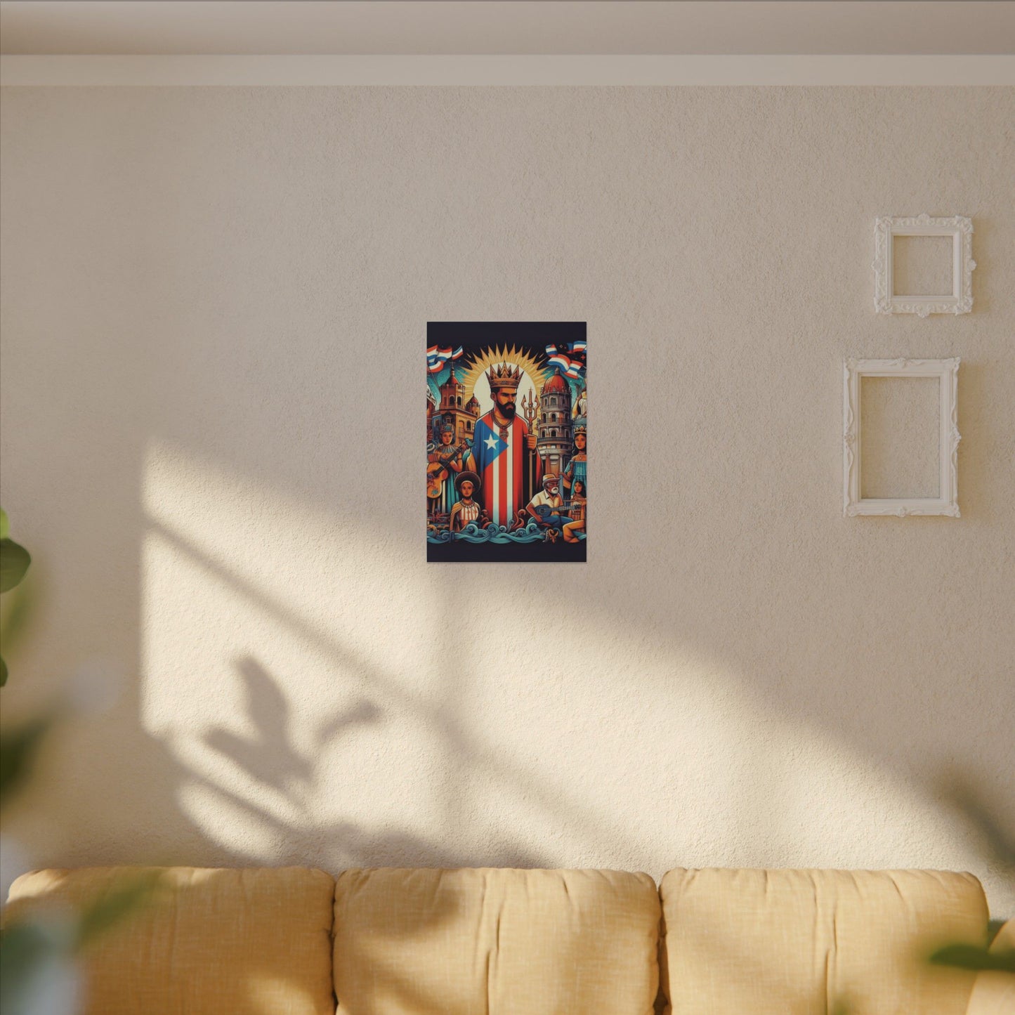 Vibrant Puerto Rican Art Canvas, Cultural Wall Decor, Celebration Decor, Unique Gift, Home Accent, Multi-Size