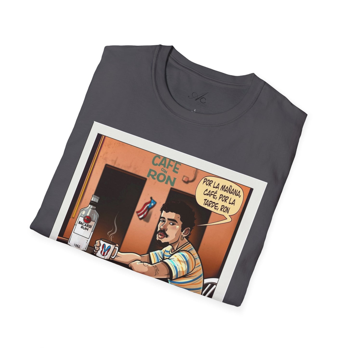 POR LA MANANA CAFE Coffee Lovers, Casual Wear, Unisex Fashion Proud Puerto Rican Tee Puerto Rican Heritage Shirt