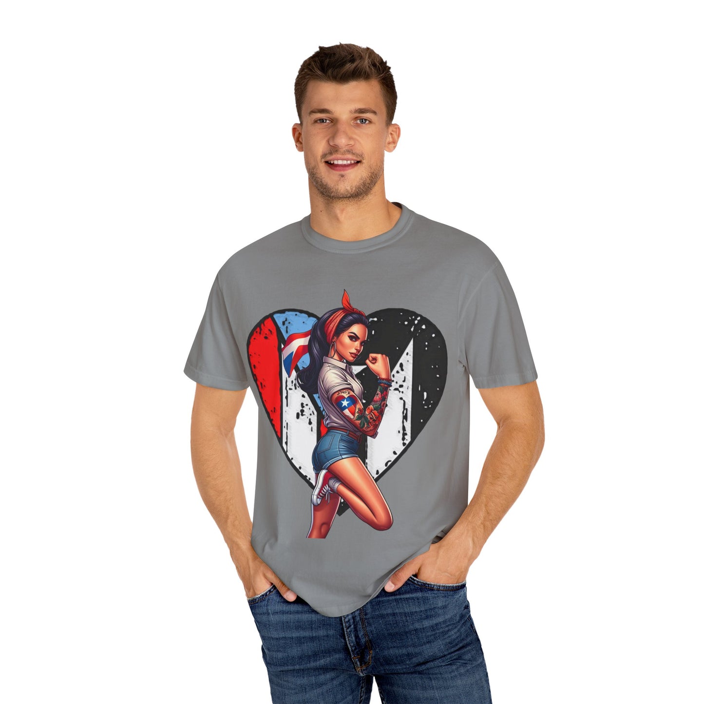 Puerto Rico Mi Amor Journal of Heritage & Heart Unisex Garment-Dyed T-shirt