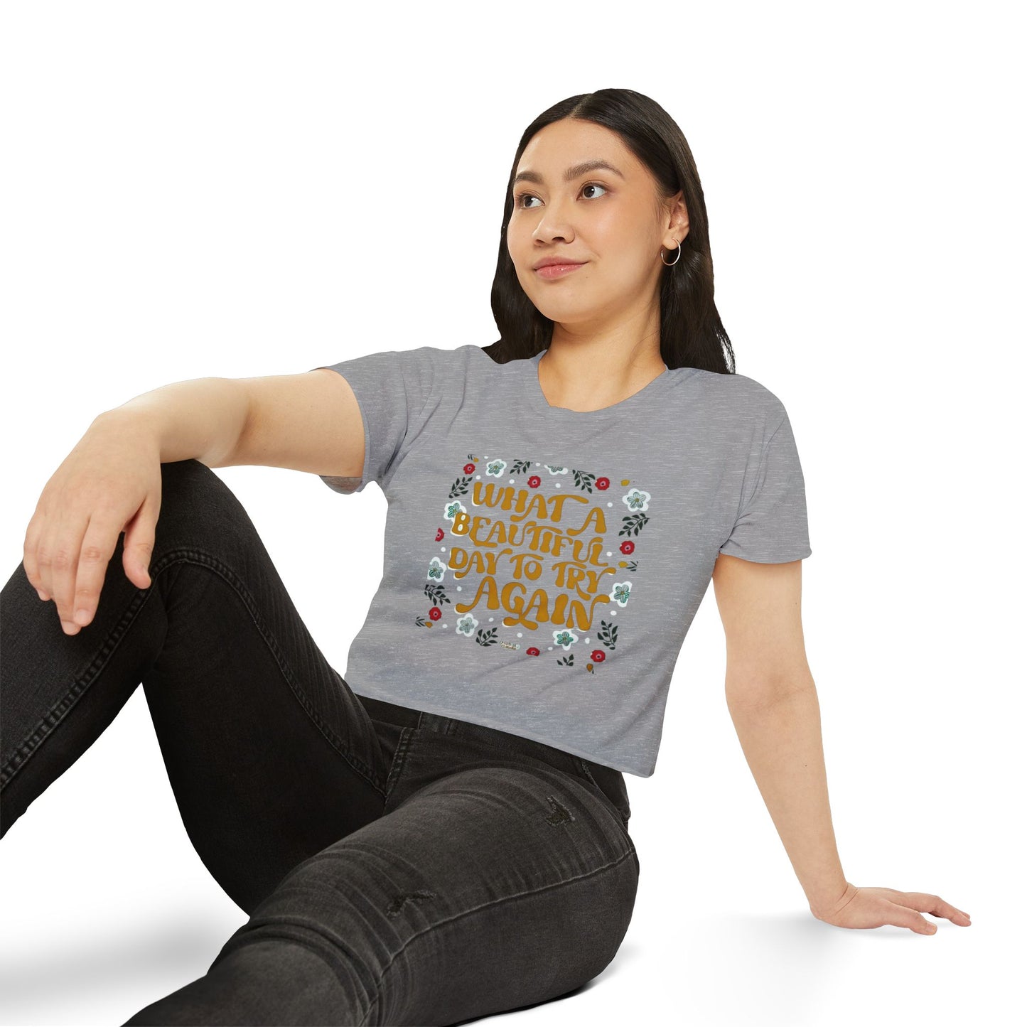 🧘♀️ Wear Your Peace. Women's Festival Crop Top, Boho Chic Summer Top, Loose Festival Shirt, Inspirational Quote Tee, Eco-Friendly Crop Tee