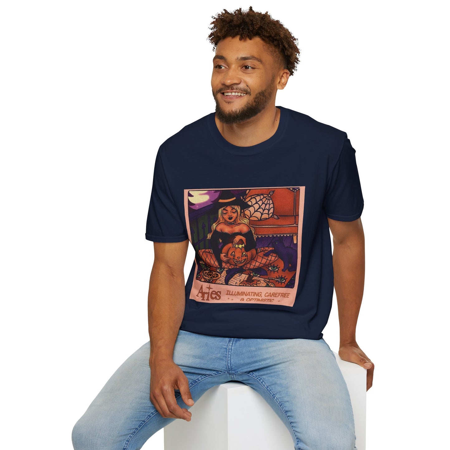 halloween shirt Illuminated Carefree & Optimistic T-Shirt, Halloween Apparel, Unisex Graphic Tee, Cozy Casual Wear, Unique Gift Idea