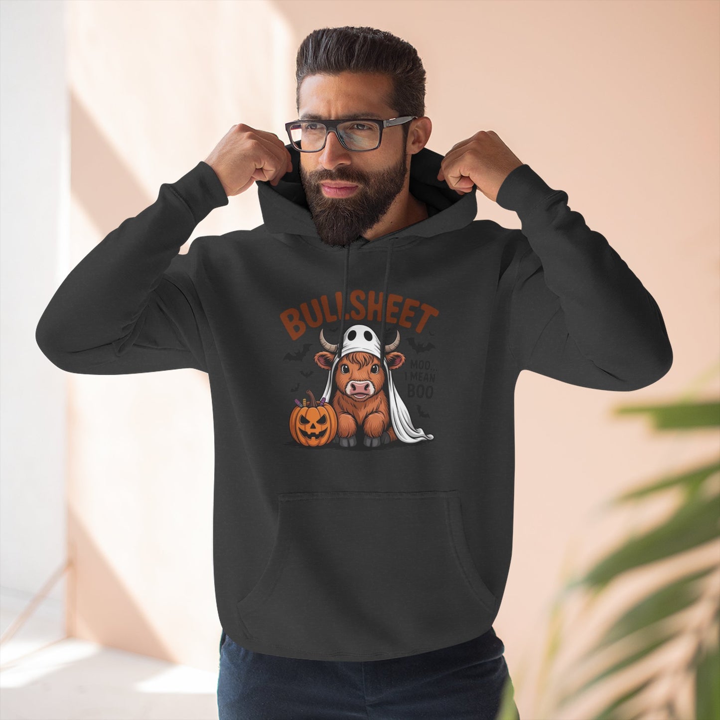 Spooky Vibes Only" Halloween Sweater Cozy Ghostly Fleece Hoodie