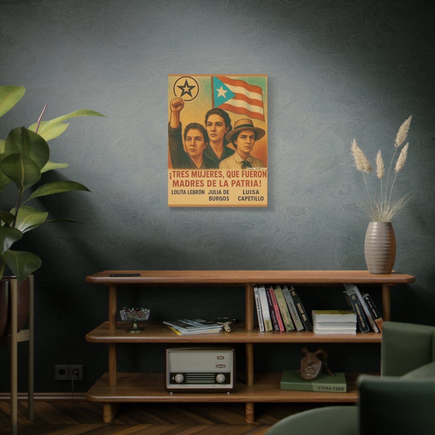 Inspirational Puerto Rican Women Canvas Wall Art, Feminist Gift, Activism Decor, Home Office Wall Art, Puerto Rico Pride