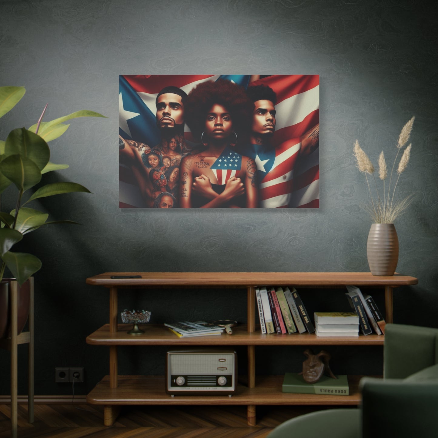 Rooted in Culture, Radiating Power Puerto Rican Wall Art, Unique Gift, Empowering Decor