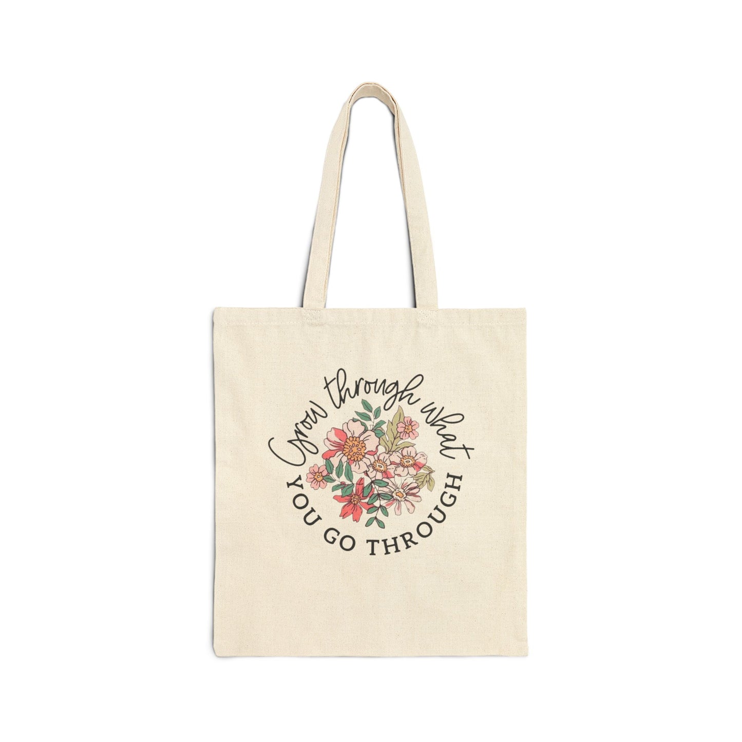Carry Positivity Everywhere You Go Floral Inspirational Tote Bag - Perfect for Shopping, Beach Days, Gifts, Eco-Friendly, Motivational Quote