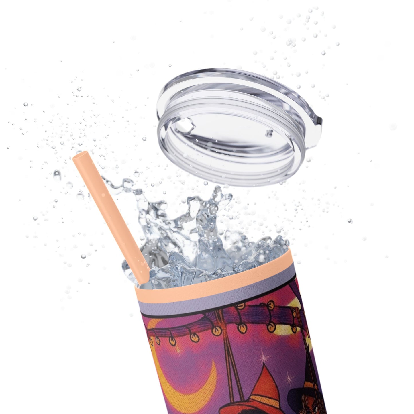 🎁 Spooky season gifts Enchanting Libra Skinny Tumbler with Straw | 20oz | Perfect for Halloween, Witchy Vibes, Astrology Lovers, Gift Idea, Custom Beverage Holder
