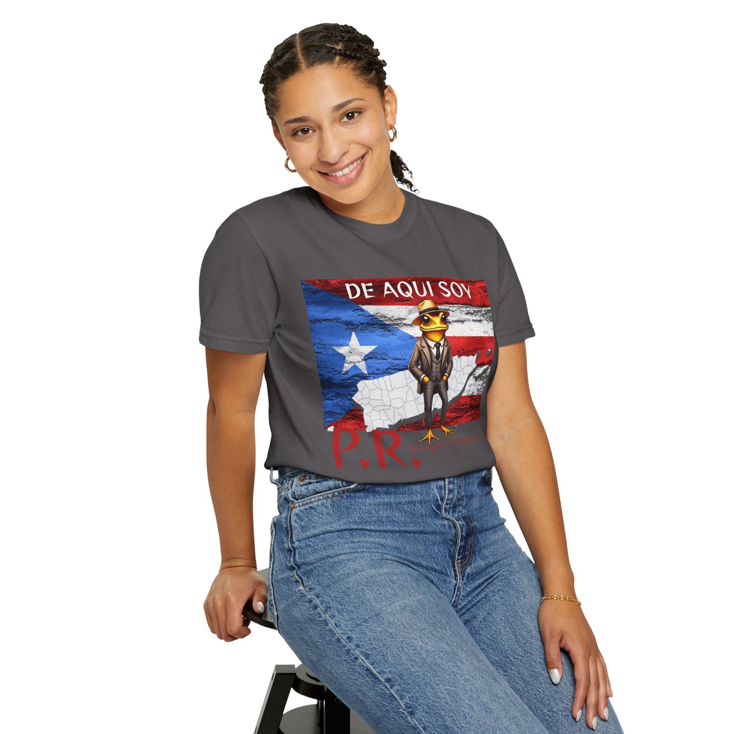 Puerto Rican Pride T-Shirt, Fun Casual Wear, Unisex Garment-Dyed Tee, Perfect for Celebrations, Cultural Identity Shirt
