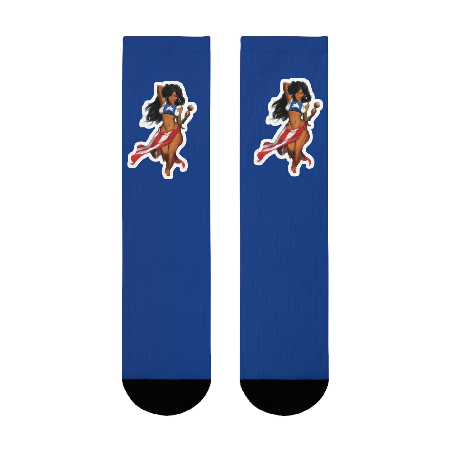 Camina con orgullo — de Borikén a Nueva York, Fun Everyday Wear, Cute Gift for Friends, Cartoon Socks for Sock Lovers, Stylish & Unique Fashion Accessory