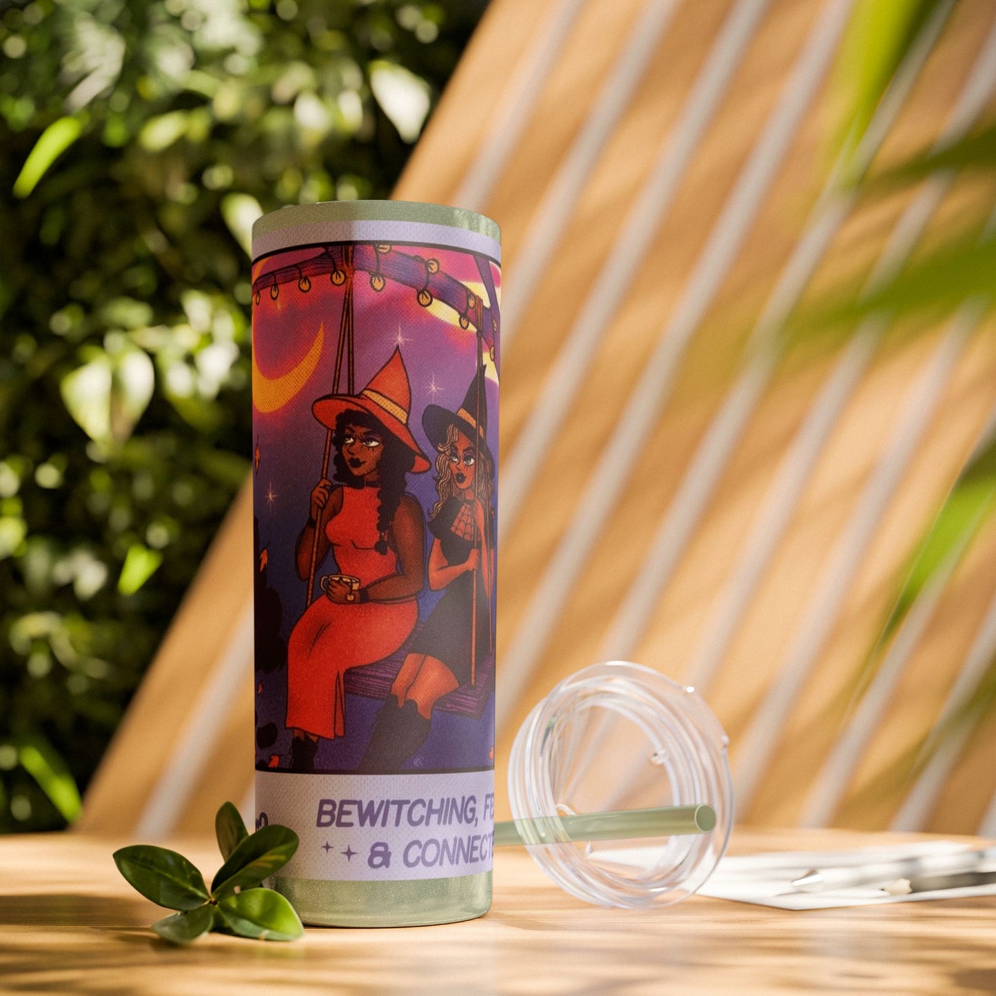🎁 Spooky season gifts Enchanting Libra Skinny Tumbler with Straw | 20oz | Perfect for Halloween, Witchy Vibes, Astrology Lovers, Gift Idea, Custom Beverage Holder