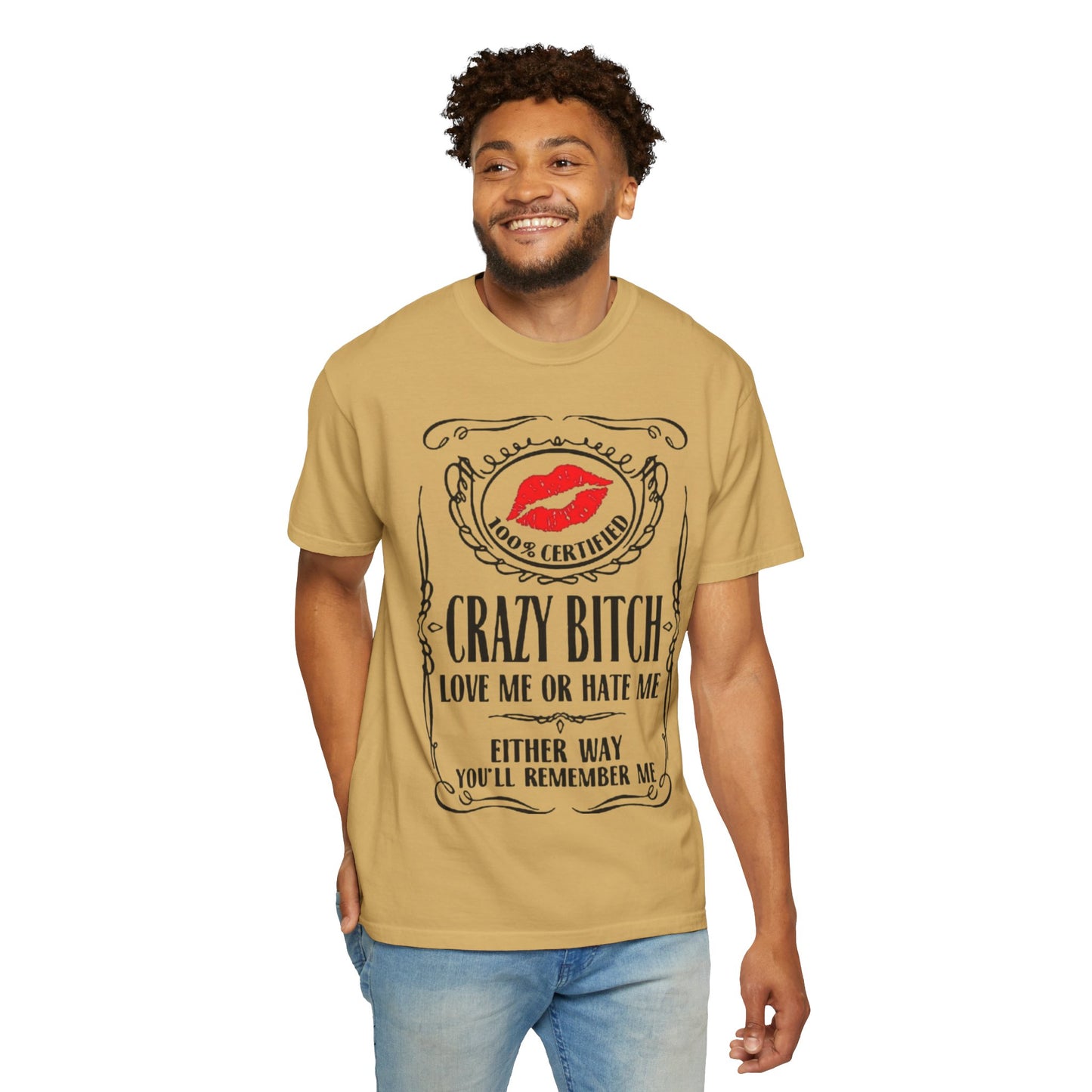 Sarcasm in Style – Funny Graphic Tee" Crazy Bitch Unisex T-Shirt | Fun Casual Wear, Gift for Friends, Birthday Humor Tee, Playful Statement Shirt,