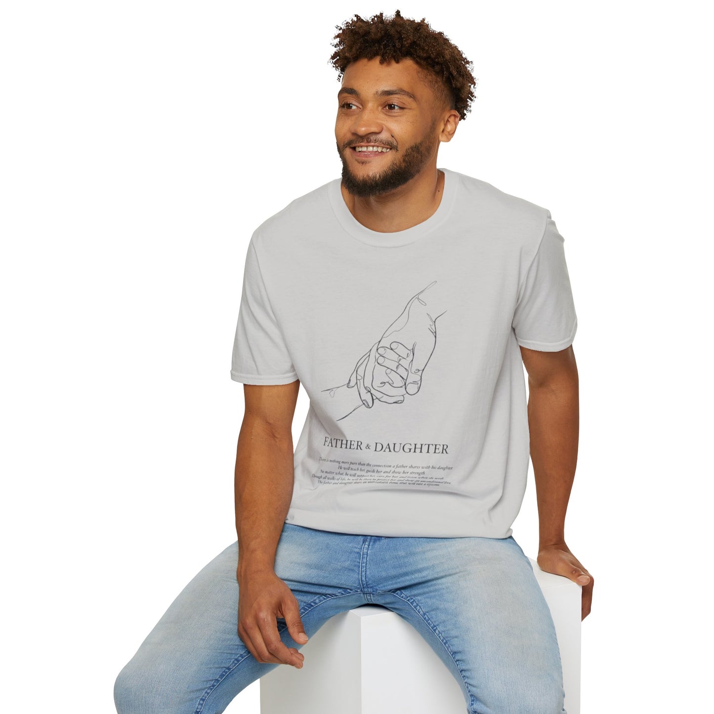 Father & Daughter Connection Unisex Soft style T Shirt Family Gift Parent Child Love Fathers Day Gift Emotional Bond Tee