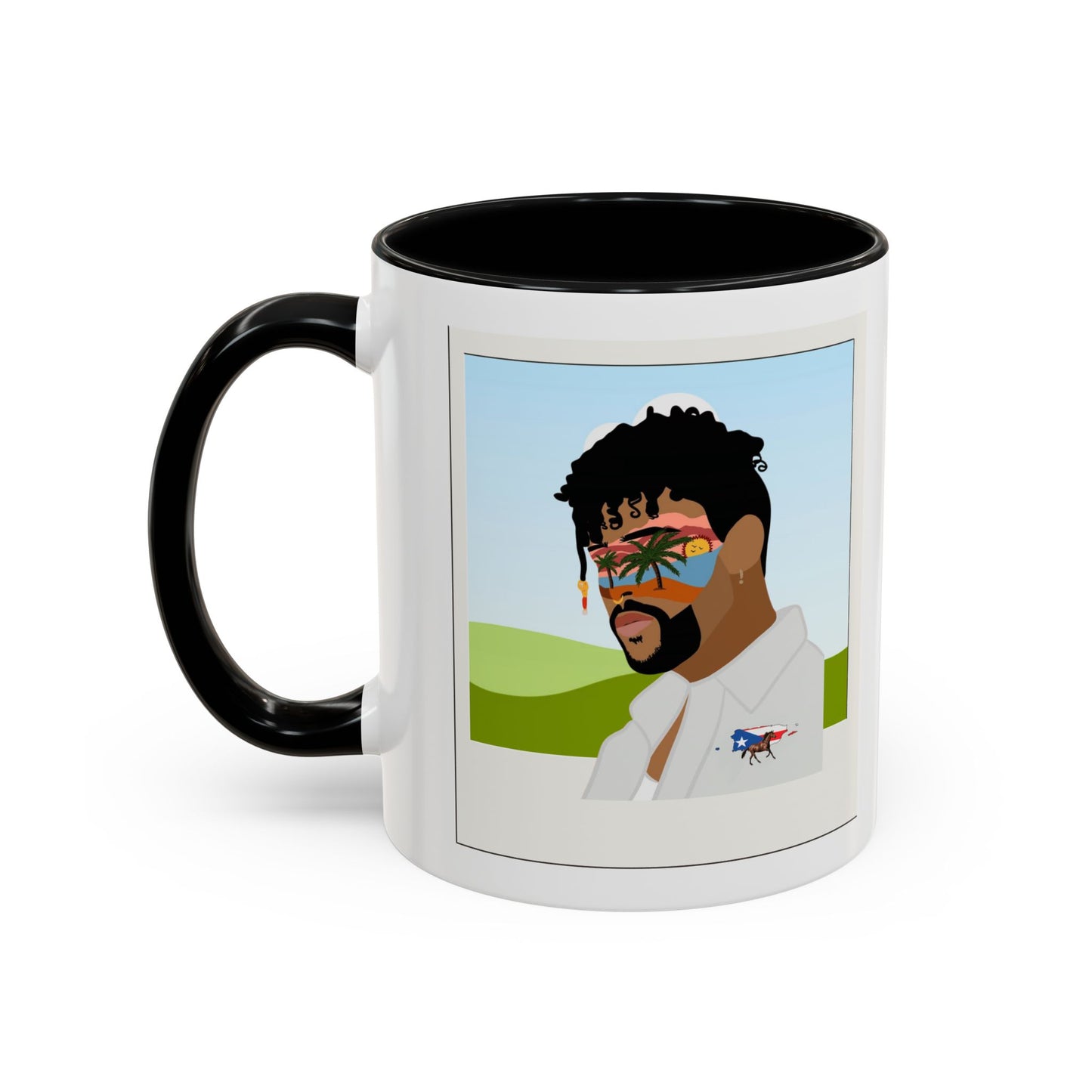 Por la manana Cafe Puerto Rican Mug Boricua Pride Mug Coffee Lover’s Essential, Stylish Mug with Portrait Design