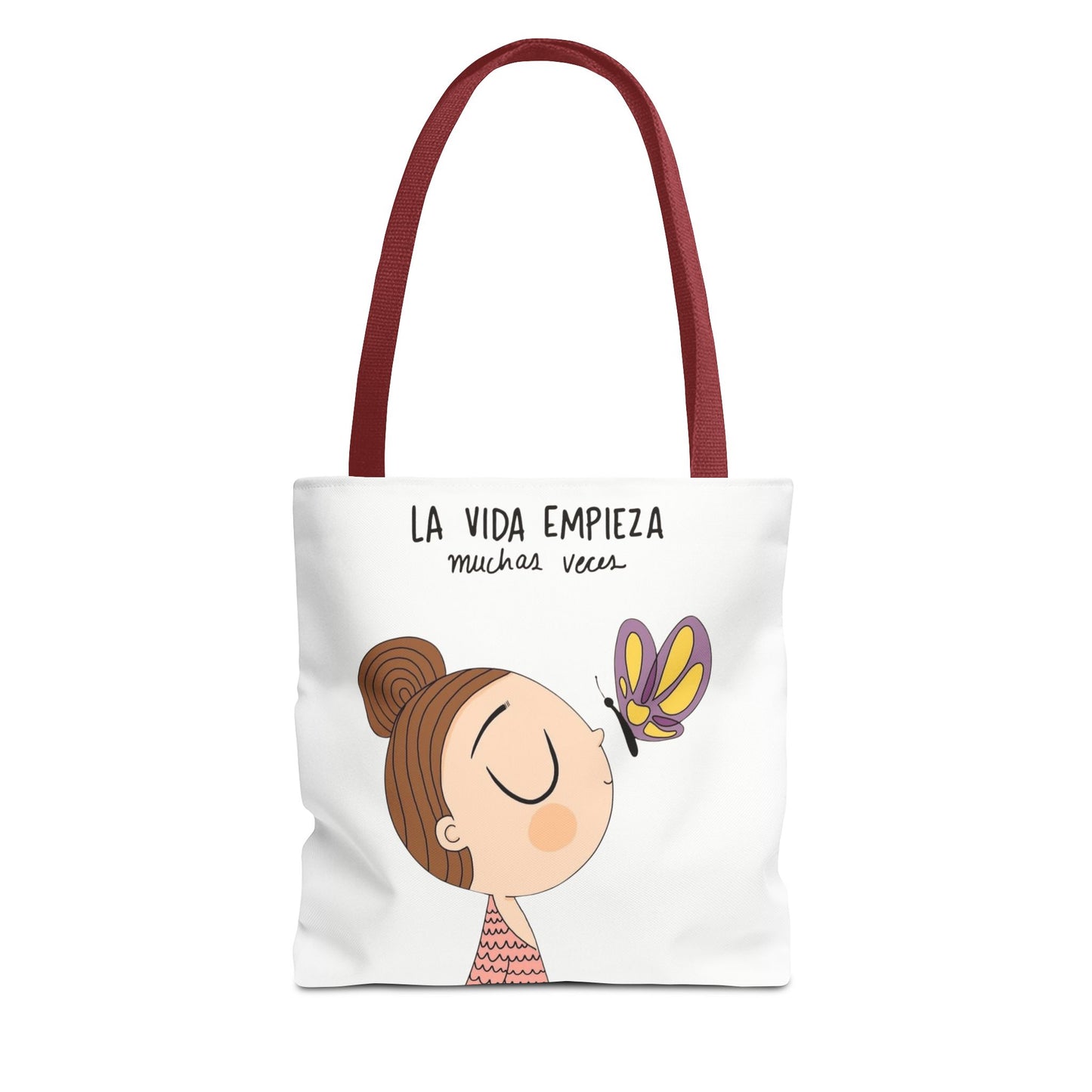 Lleva inspiración contigo a donde vayas, Eco-Friendly Carryall, Motivational Gift, Cute Reusable Shopper, Butterfly Design, Brighten Your Day