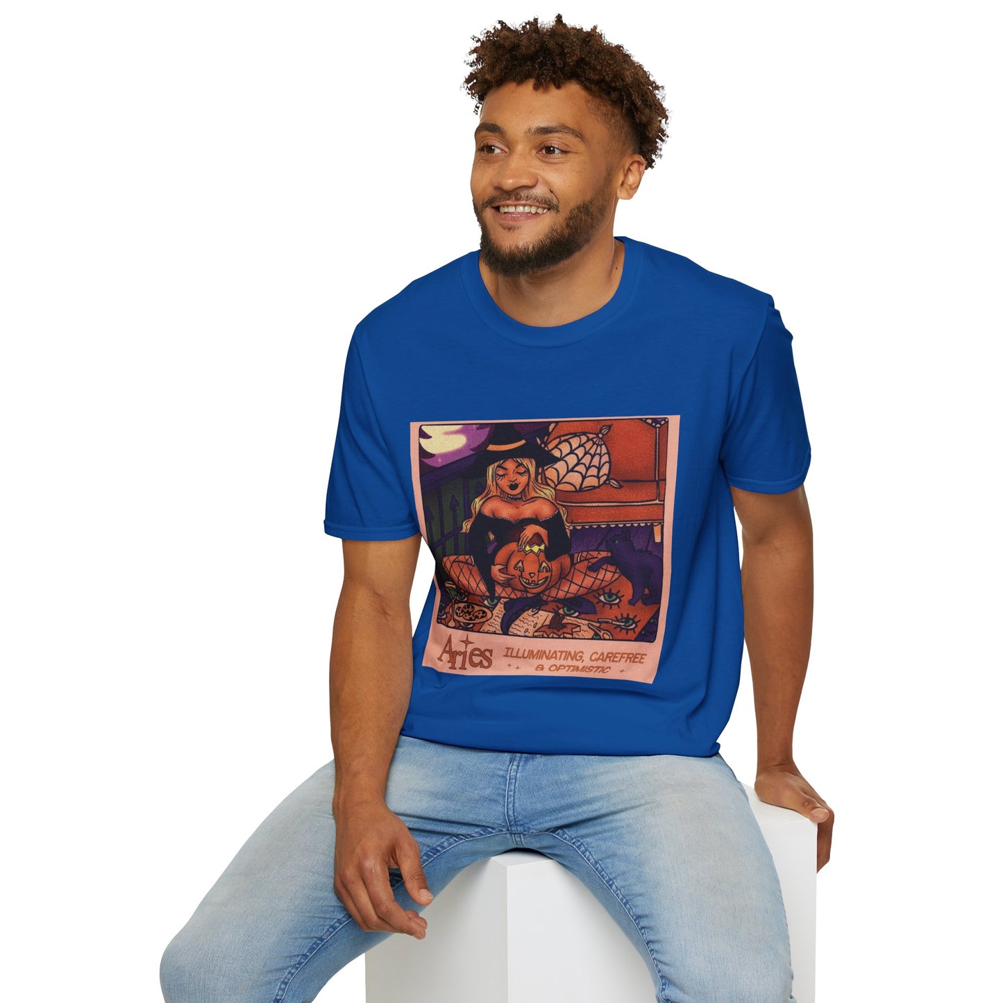 halloween shirt Illuminated Carefree & Optimistic T-Shirt, Halloween Apparel, Unisex Graphic Tee, Cozy Casual Wear, Unique Gift Idea