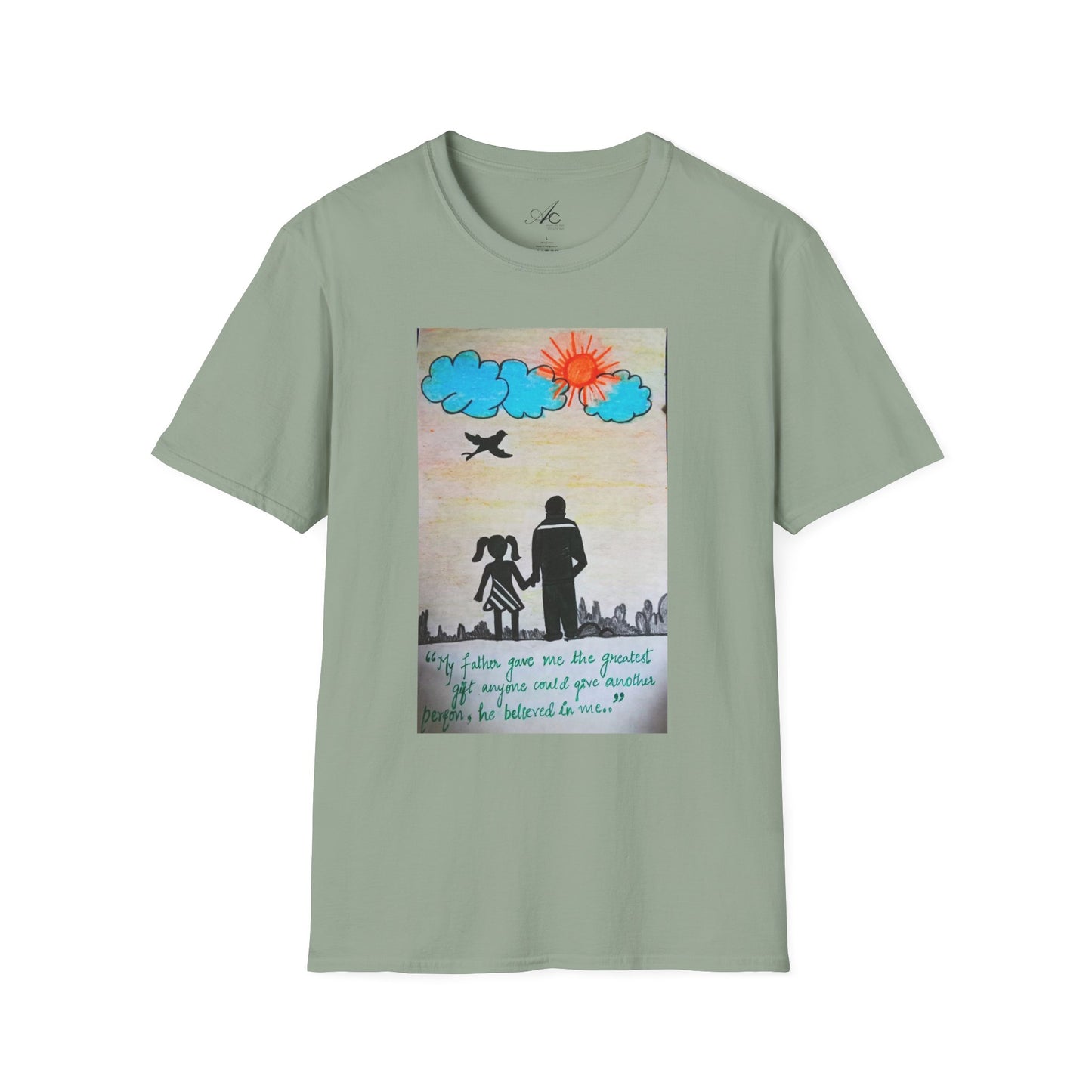 Inspirational Father-Daughter T-Shirt, Unisex Softstyle Tee for Family Bonding, Gift for Dads, Father's Day, Birthday