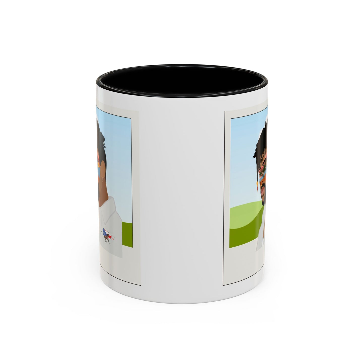 Por la manana Cafe Puerto Rican Mug Boricua Pride Mug Coffee Lover’s Essential, Stylish Mug with Portrait Design