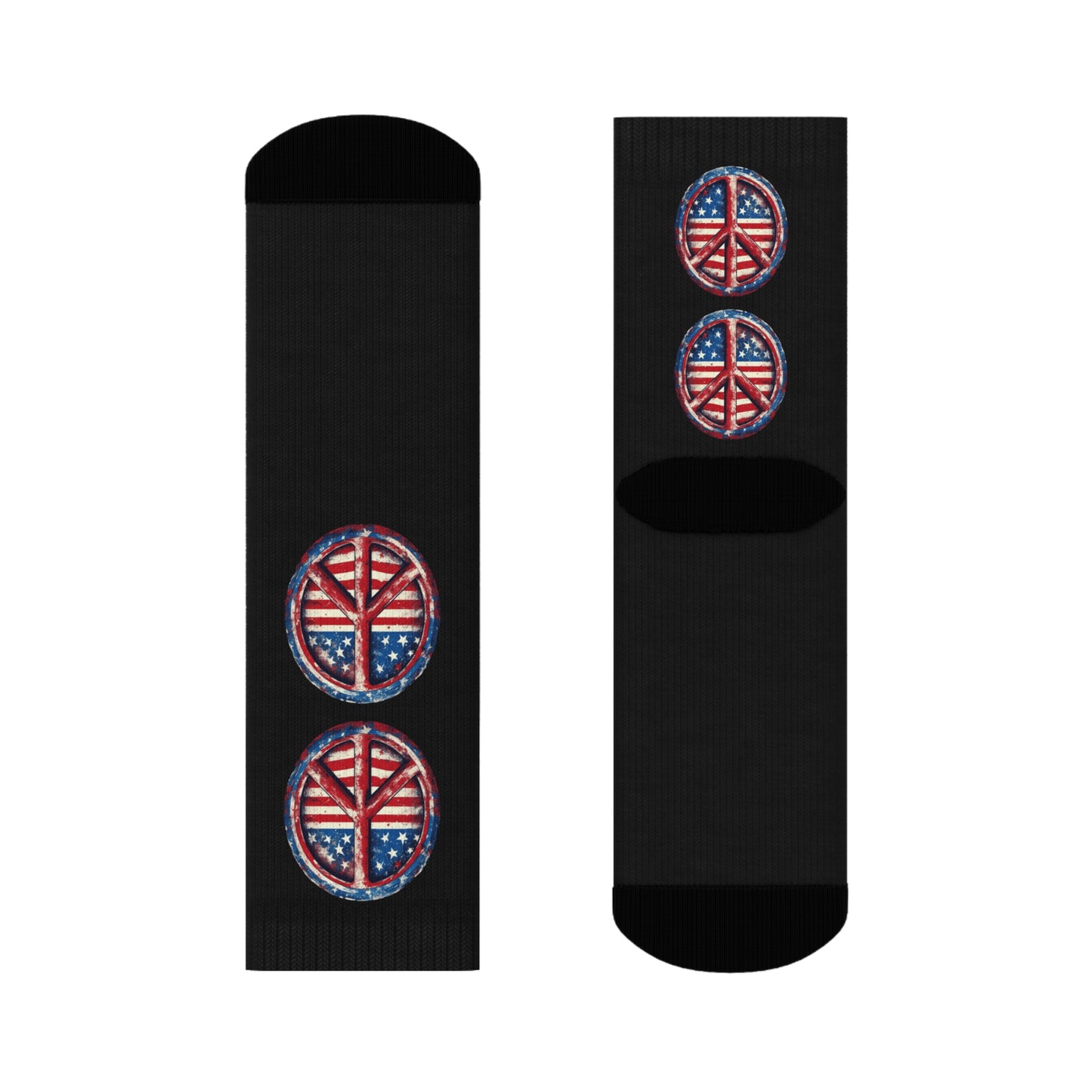 Patriotic Crew Socks with Tree Design, Comfortable Socks for Men and Women, Perfect for Independence Day and Casual Wear
