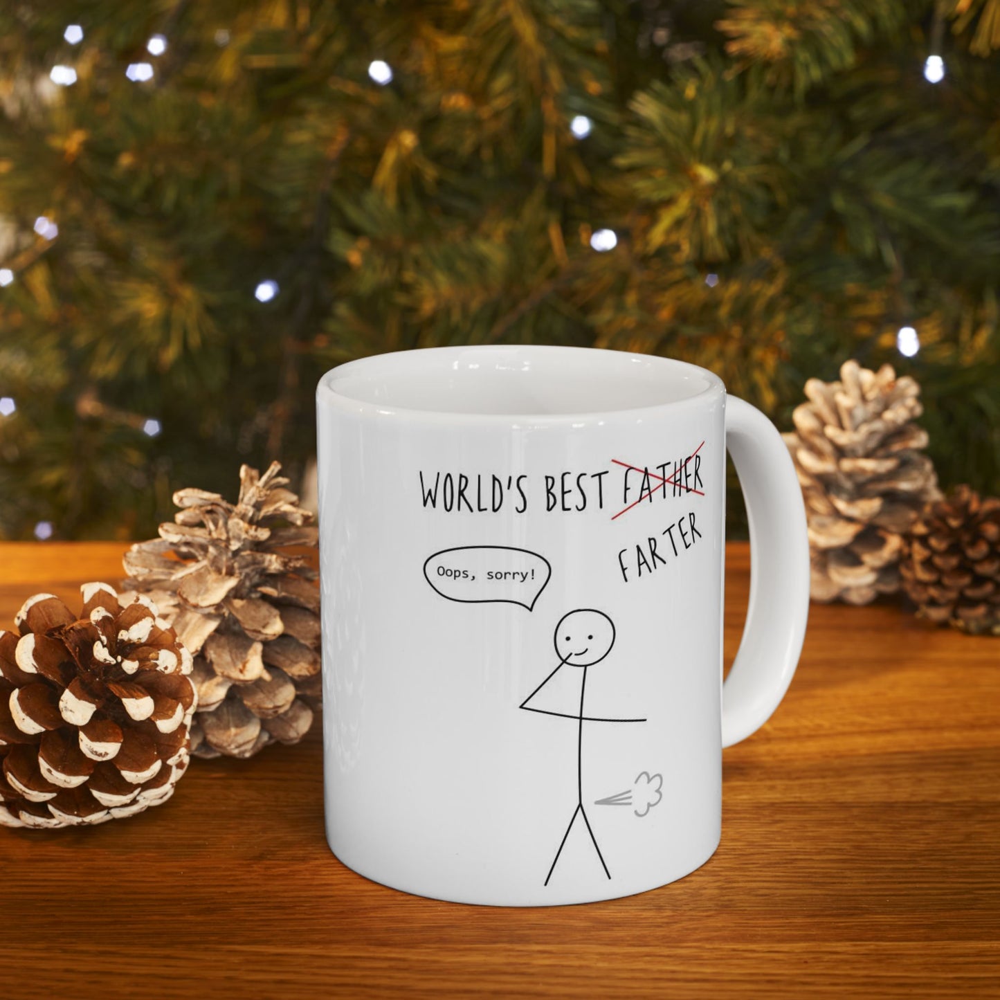 Funny Coffee Mug - Best Gift for Dad, Cute Ceramic Tumbler for Father's Day, Humorous Tea Cup, Birthday Gift for Him, Office Mug