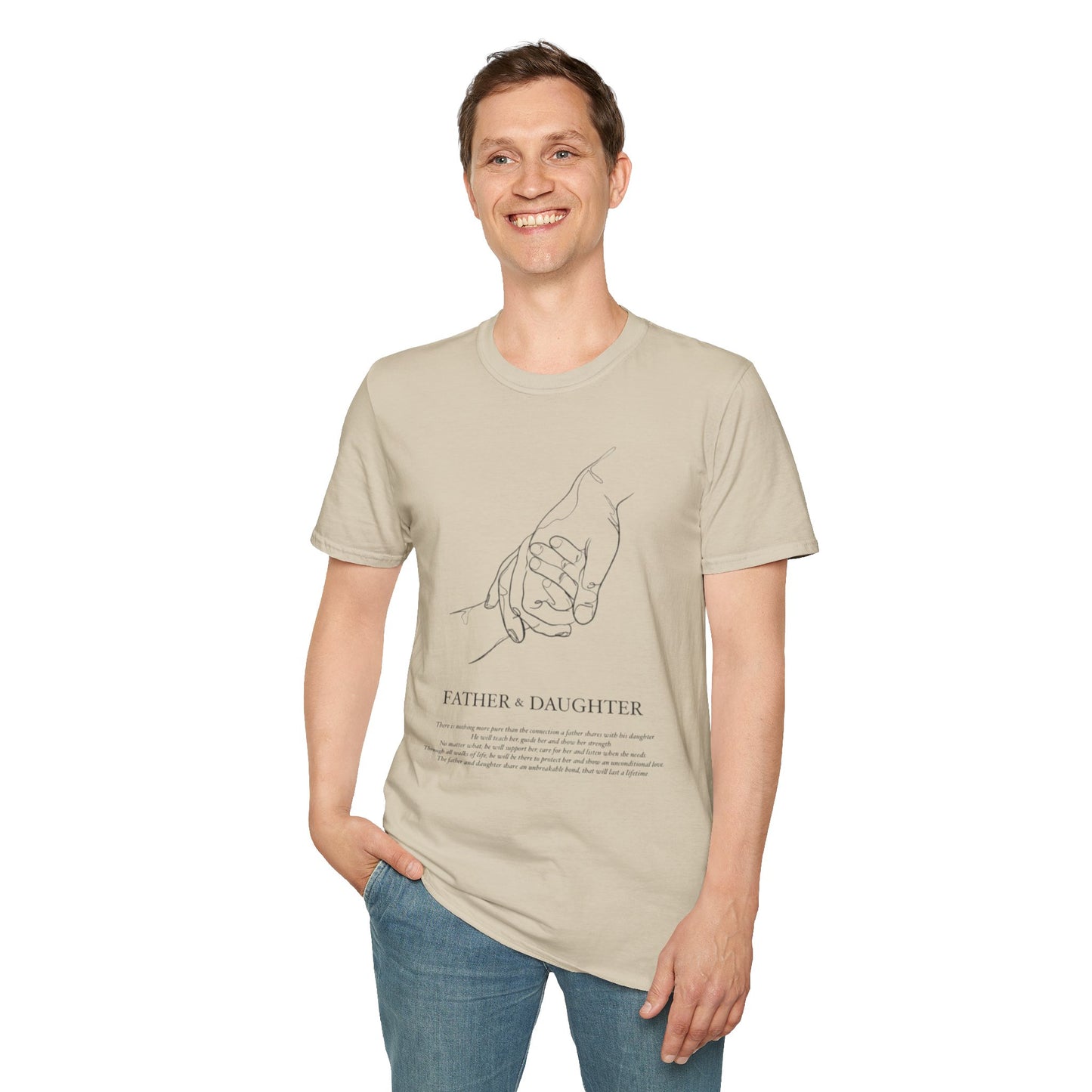 Father & Daughter Connection Unisex Soft style T Shirt Family Gift Parent Child Love Fathers Day Gift Emotional Bond Tee