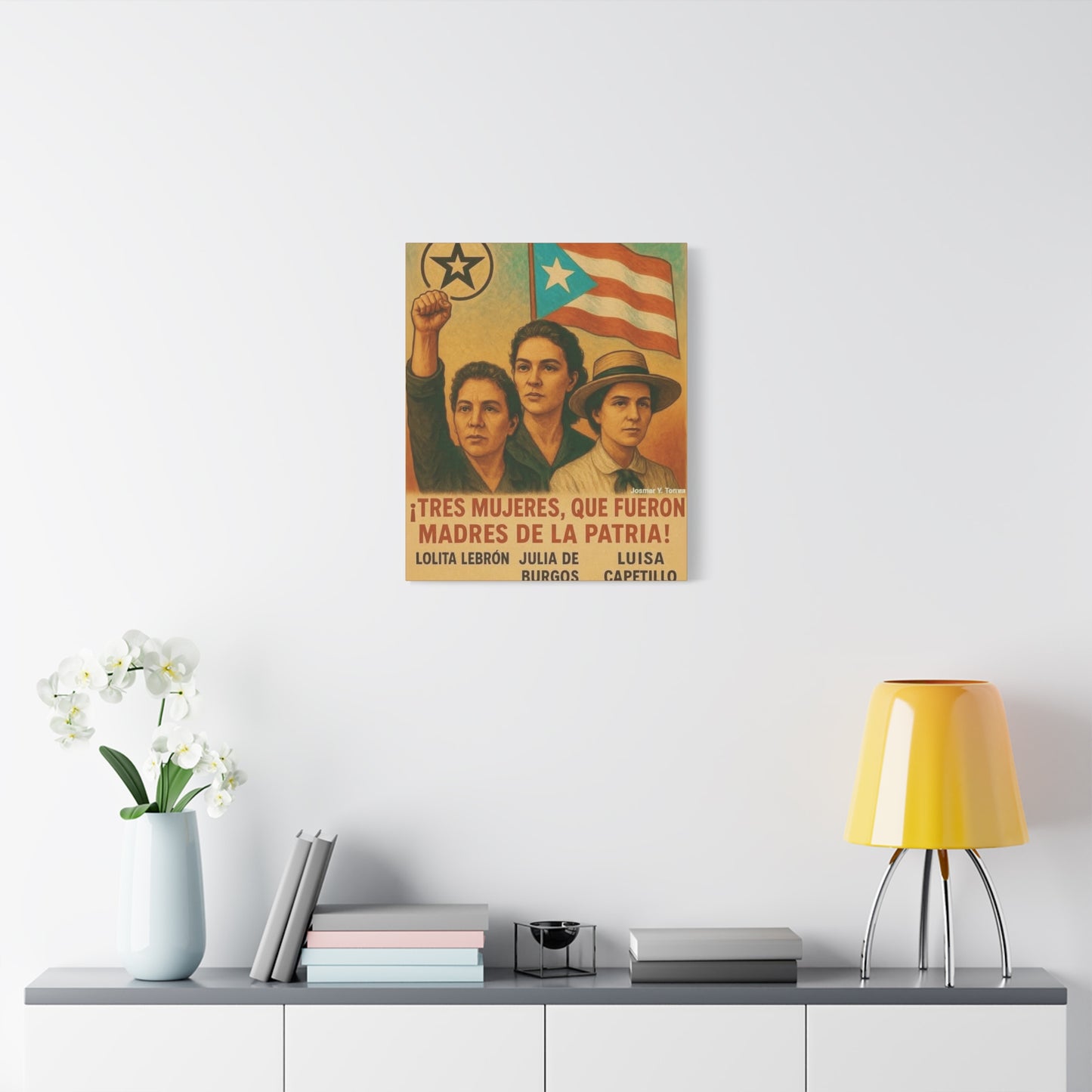 Inspirational Puerto Rican Women Canvas Wall Art, Feminist Gift, Activism Decor, Home Office Wall Art, Puerto Rico Pride