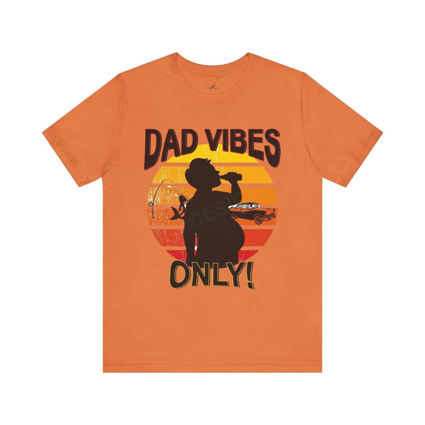 Dad Vibes Only Unisex Tee, Fun Casual T-Shirt for Dads, Perfect Gift for Father's Day, Summer Barbecue, Weekend Outing
