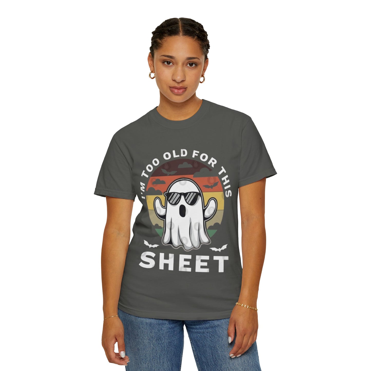 Ghostly Humor Unisex T-Shirt, Relaxed Vintage Tee, Halloween Apparel, Fun Gift, Casual Outfit, Quirky Statement Shirt, Ghost Sheet T-shirt
