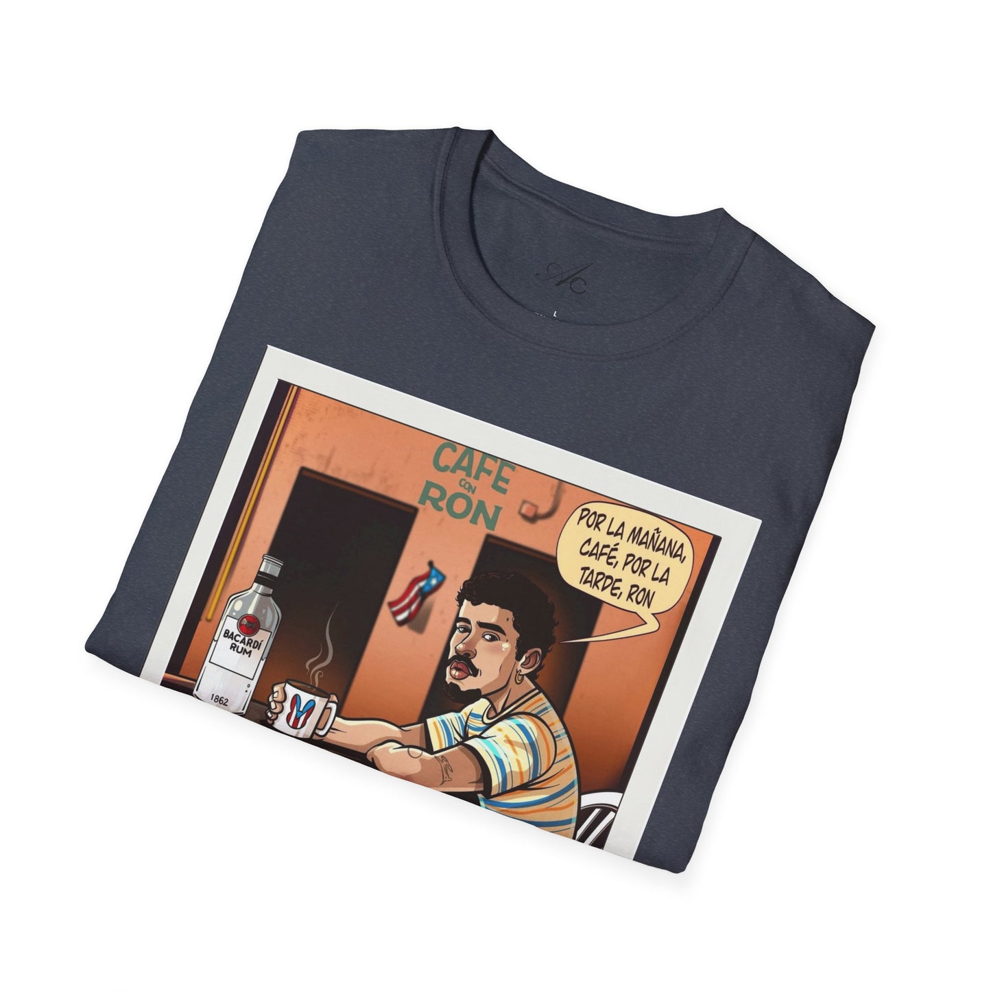 POR LA MANANA CAFE Coffee Lovers, Casual Wear, Unisex Fashion Proud Puerto Rican Tee Puerto Rican Heritage Shirt