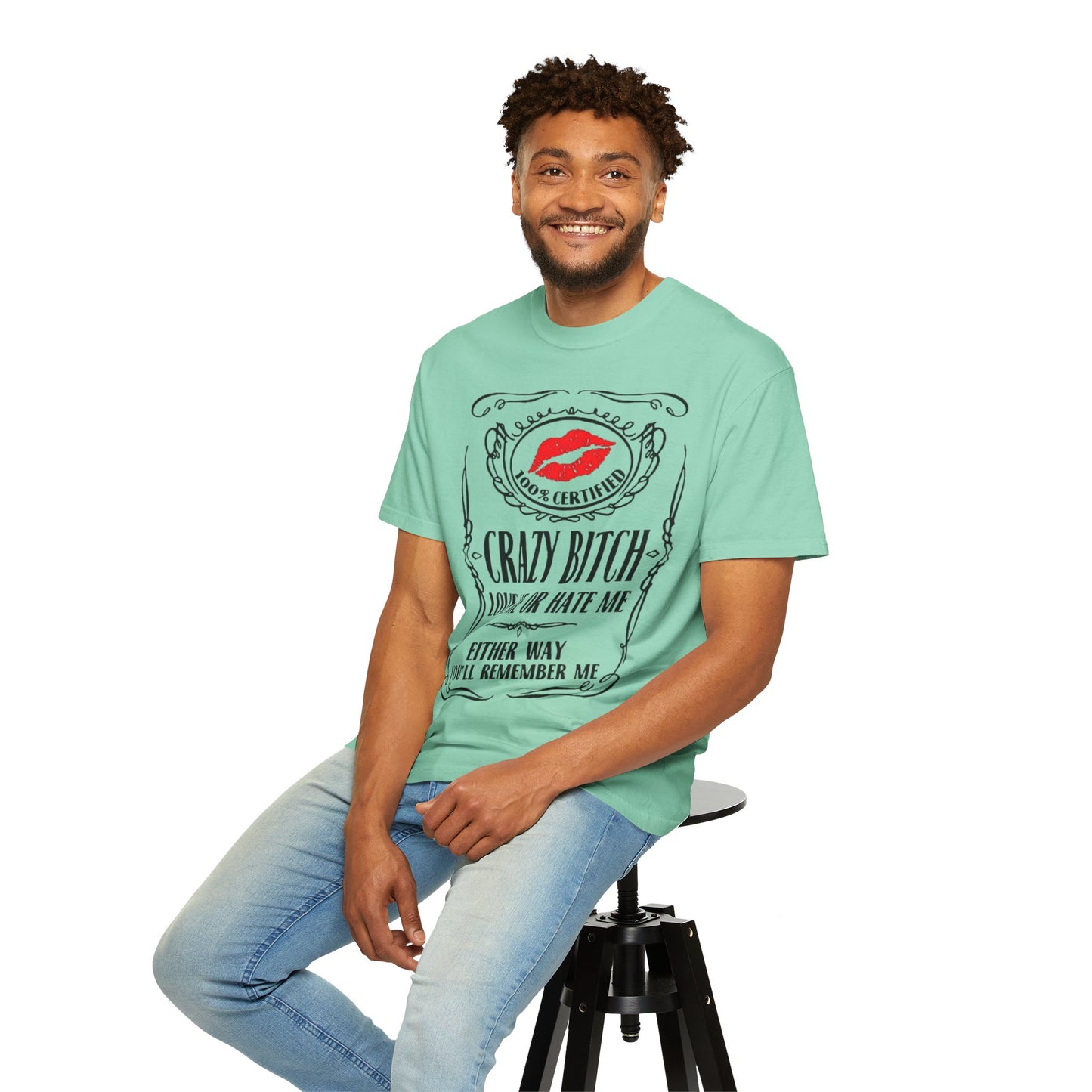 Sarcasm in Style – Funny Graphic Tee" Crazy Bitch Unisex T-Shirt | Fun Casual Wear, Gift for Friends, Birthday Humor Tee, Playful Statement Shirt,
