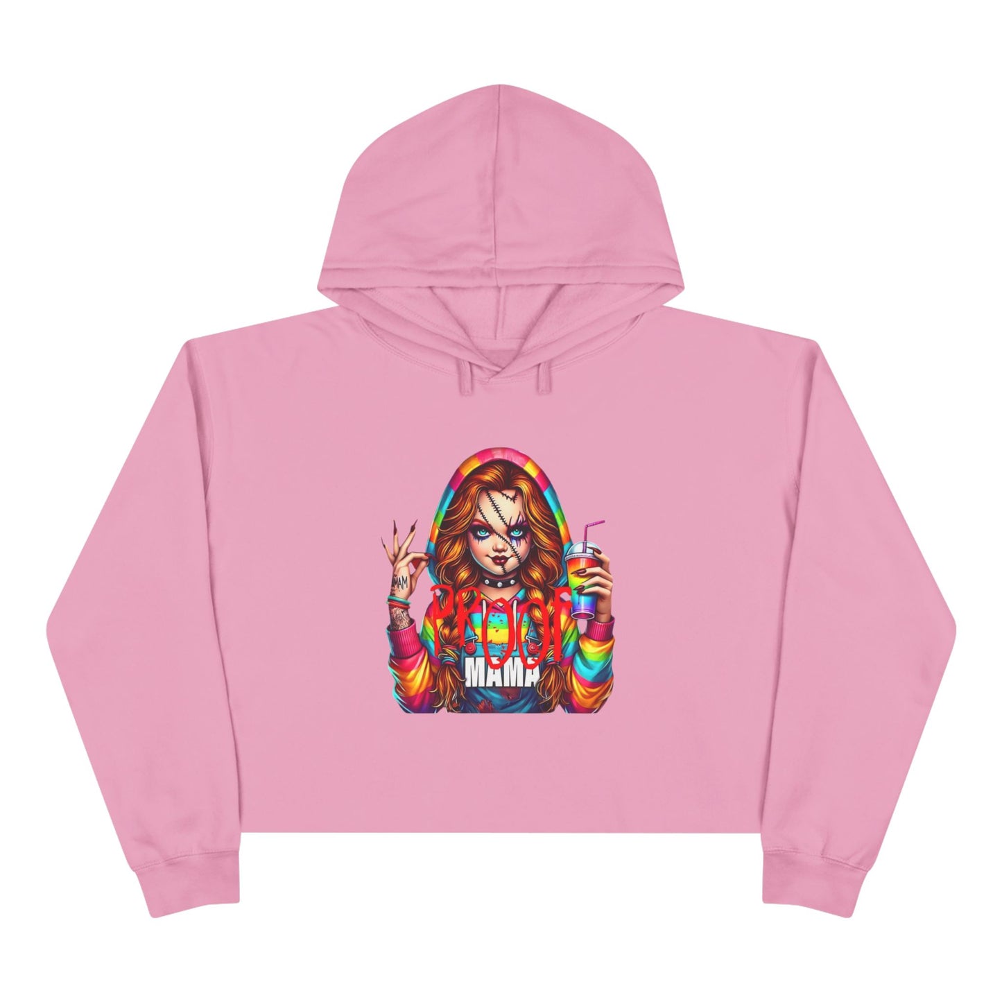 Witchy vibes Colorful Graphic Crop Hoodie for Trendy Style, Party Wear, Festival Outfit, Gift for Her, Casual Fashion