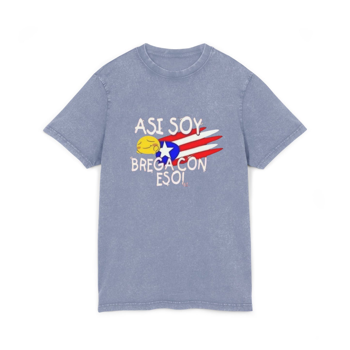 Proudly Puerto Rican Acid Washed Tee - Casual Wear, Gift for All Occasions, Summer Essential, Festival Vibes, Youthful Style
