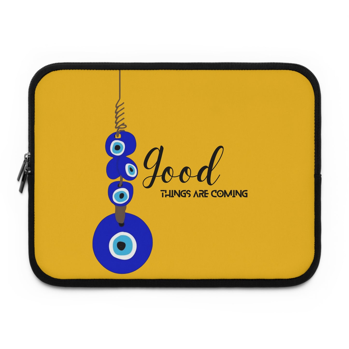 Good Things Are Coming Laptop Sleeve - Cute Tech Case, Gift for Students, Office Accessories, Laptop Bag, Colorful Design