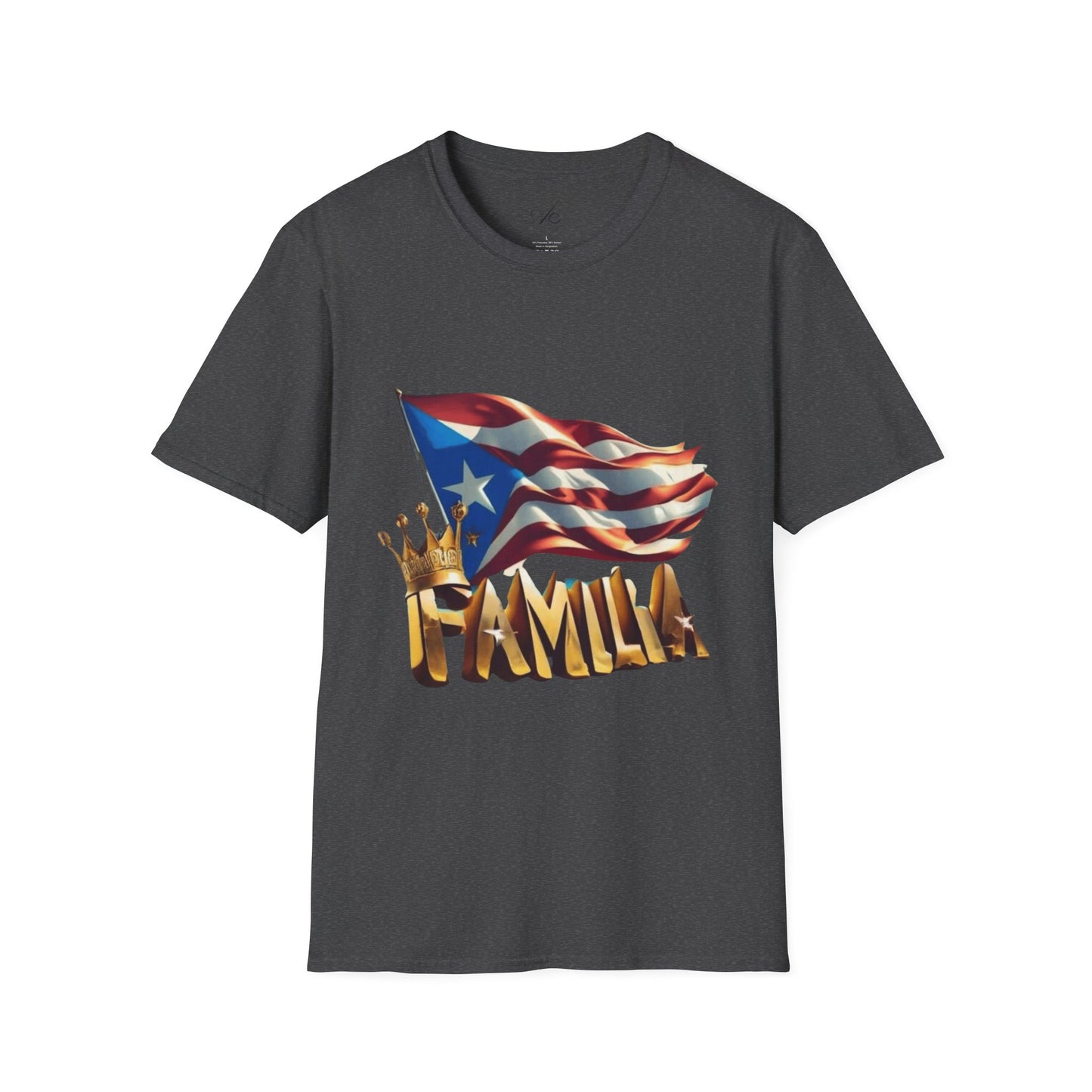 Puerto Rican Familia T-Shirt, Unisex Softstyle Tee, Patriotic Shirt, Family Unity Gift, Summer Celebration Apparel