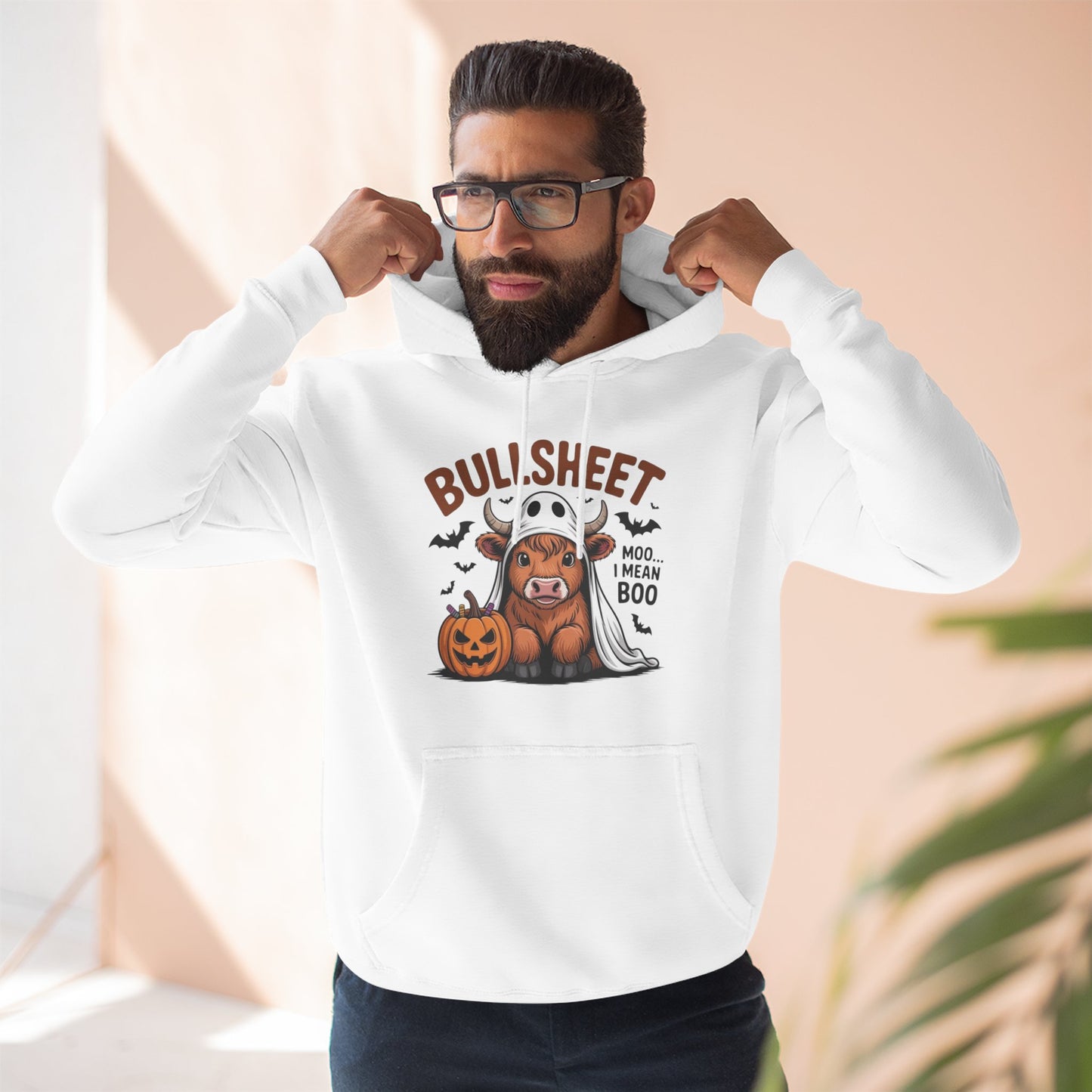 Spooky Vibes Only" Halloween Sweater Cozy Ghostly Fleece Hoodie