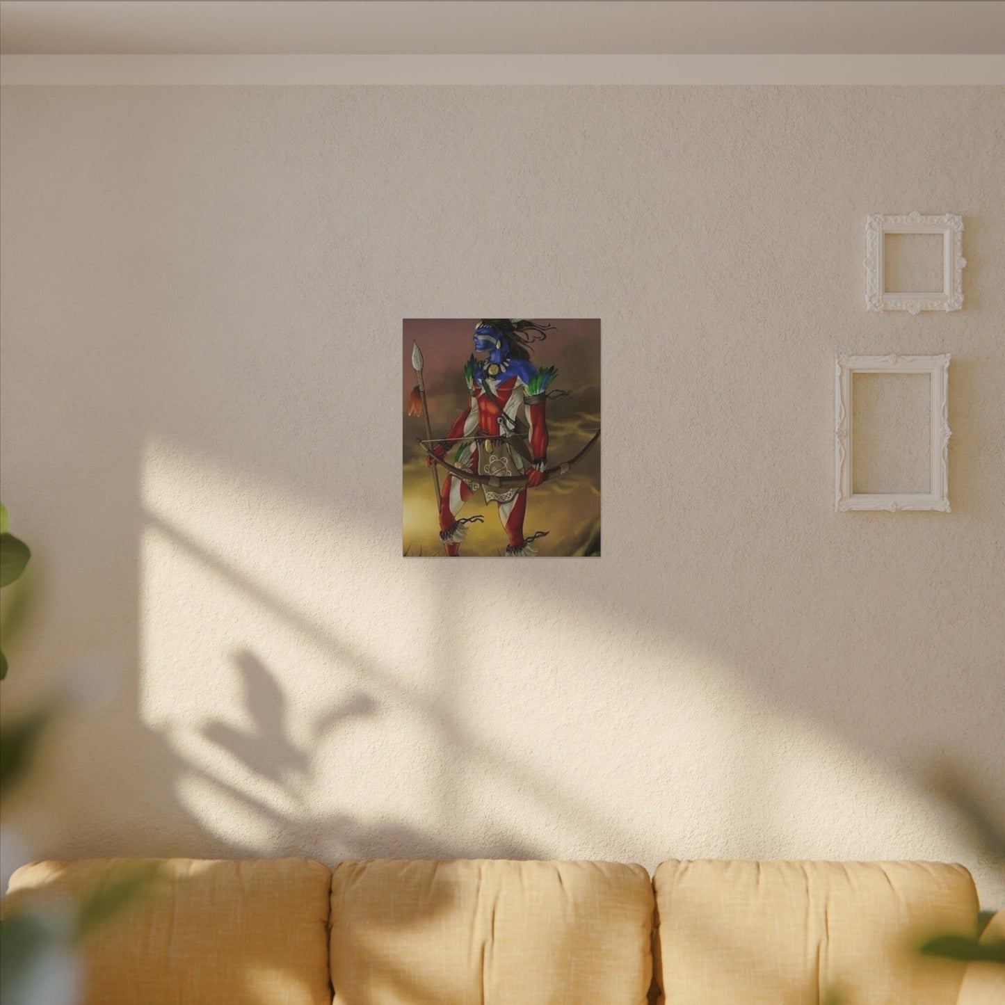 Borikén Rooted in Culture, Radiating Power Tribal Puerto Rico Warrior Canvas Art, Taino Wall Decor, Boho, Unique Gift for Collectors, Cultural Prints