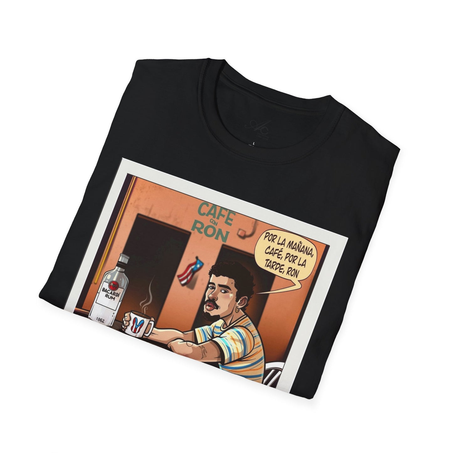 POR LA MANANA CAFE Coffee Lovers, Casual Wear, Unisex Fashion Proud Puerto Rican Tee Puerto Rican Heritage Shirt