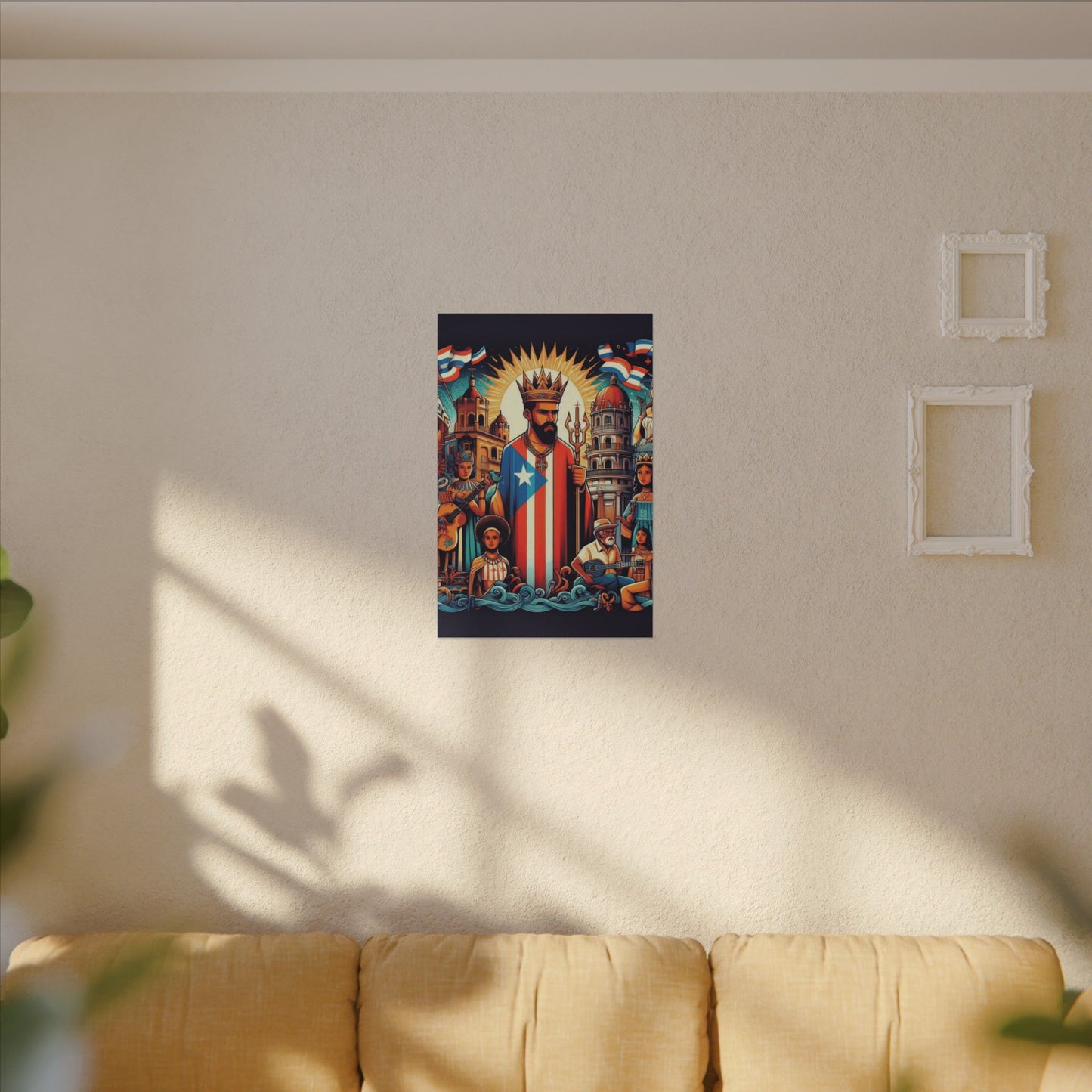 Vibrant Puerto Rican Art Canvas, Cultural Wall Decor, Celebration Decor, Unique Gift, Home Accent, Multi-Size