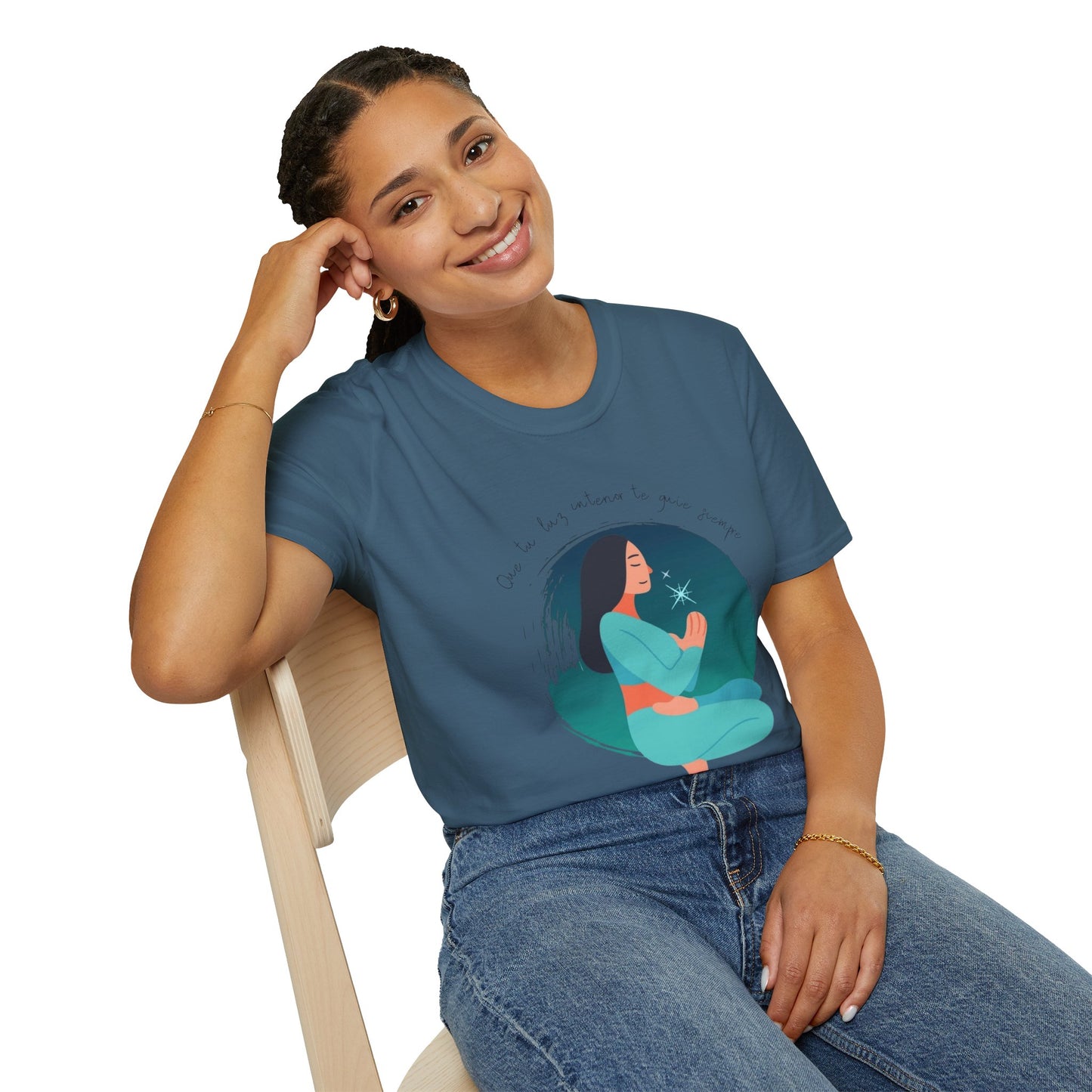 Wear Your Peace. Meditative Goddess T-Shirt, Mindfulness Apparel, Spiritual Gift, Yoga Tee, Relaxation Wear, Inspirational Top