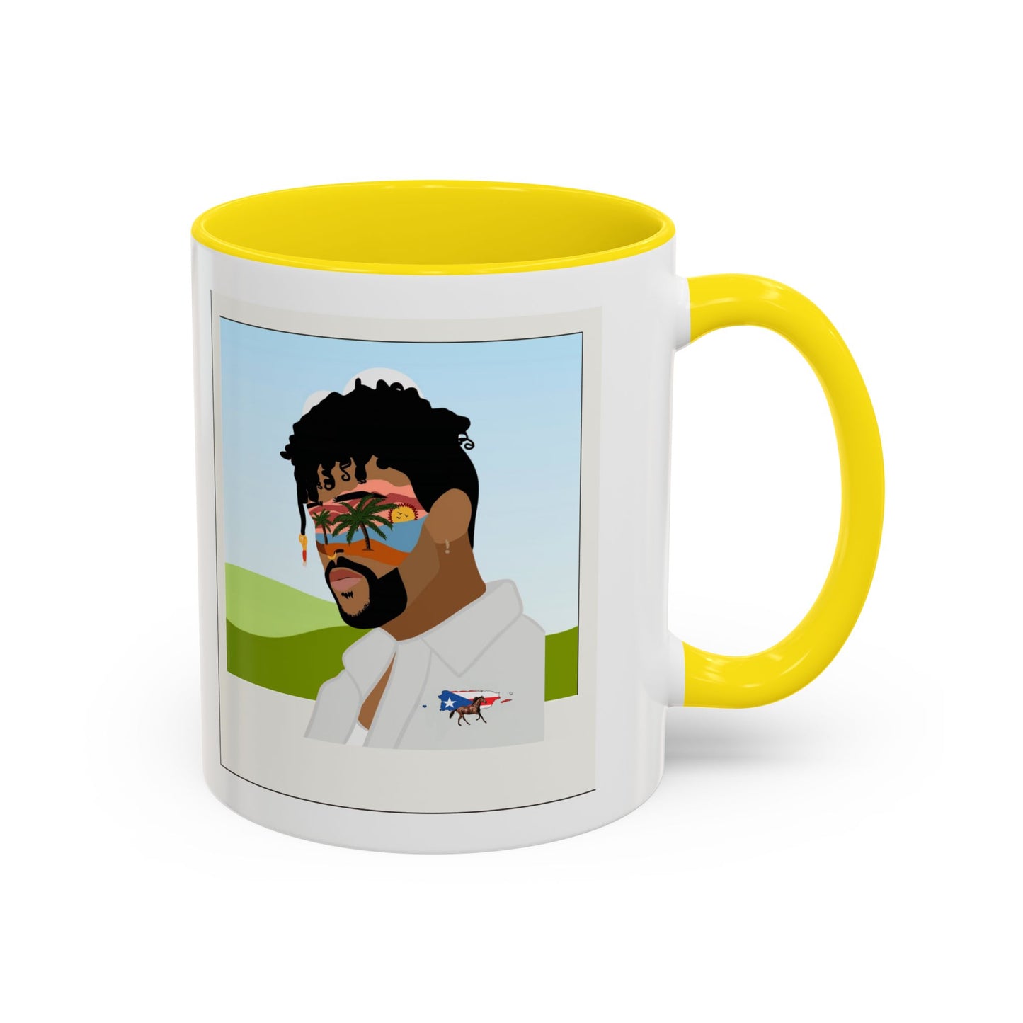 Por la manana Cafe Puerto Rican Mug Boricua Pride Mug Coffee Lover’s Essential, Stylish Mug with Portrait Design