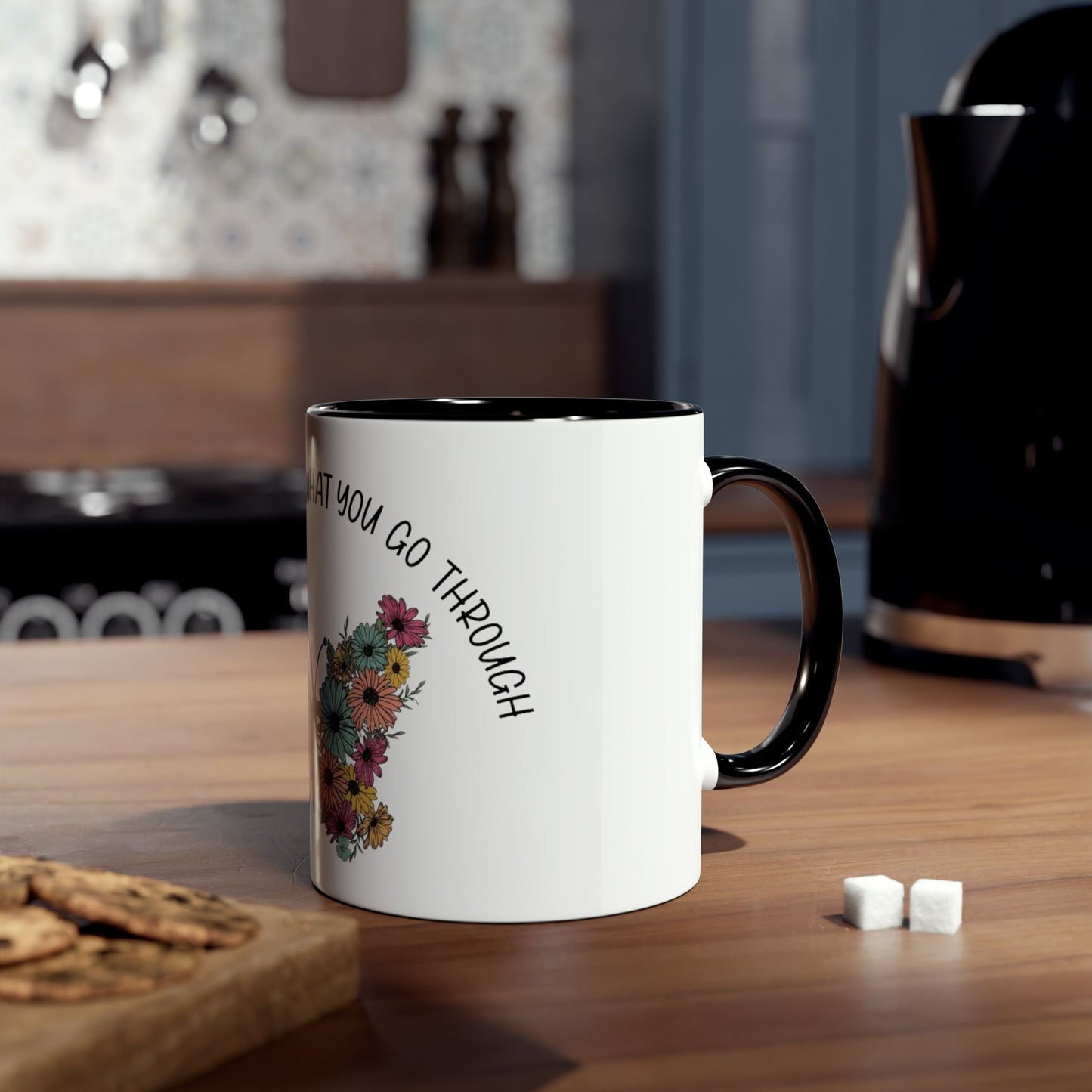 Start your day with meaning. Inspirational Two-Tone Mug for Growth Mindset, Butterfly Design, Coffee or Tea Lover Gift, Motivational Quote, Perfect for Self-Care