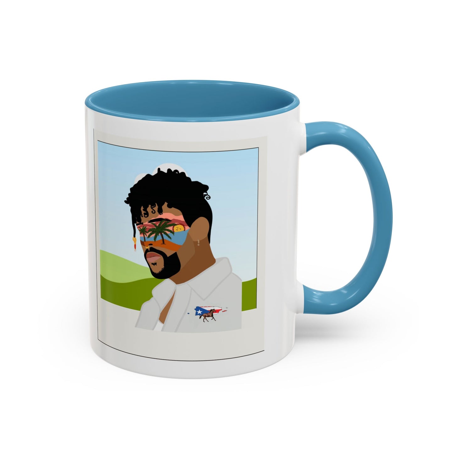 Por la manana Cafe Puerto Rican Mug Boricua Pride Mug Coffee Lover’s Essential, Stylish Mug with Portrait Design