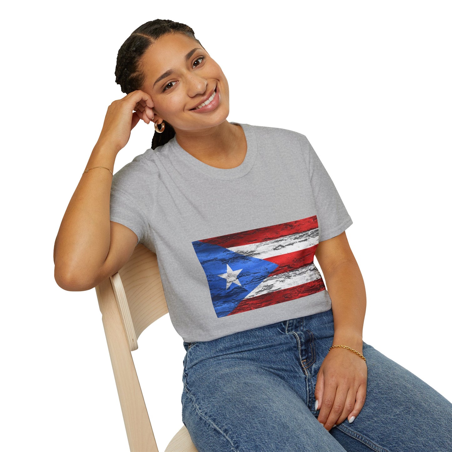 Puerto Rican Flag T-Shirt | Unisex Softstyle Tee | Perfect for Festivals, Patriotic Celebrations, Summer Wear, Gift Ideas, Casual Outfits