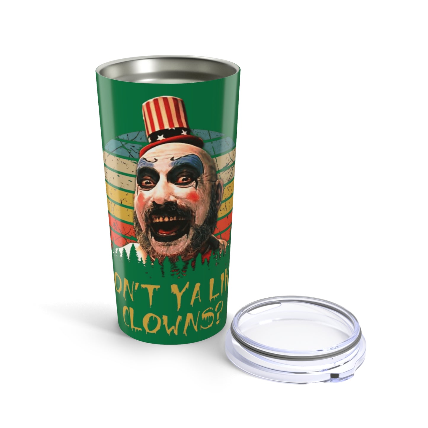Creepy Clown Tumbler 20oz, Halloween Drinkware, Spooky Travel Mug, Unique Gift for Clown Lovers, Funny Party Accessory