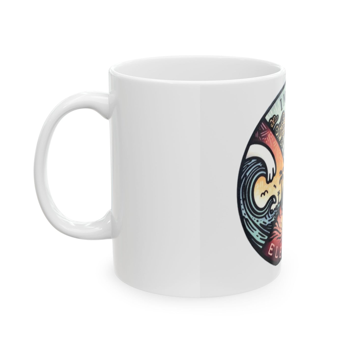 Nature-Inspired Ceramic Mug In My Element, Start your day with meaning. Cozy Coffee Cup, Gift for Nature Lovers, Beach Themed Mug, Eco-Friendly Drinkware