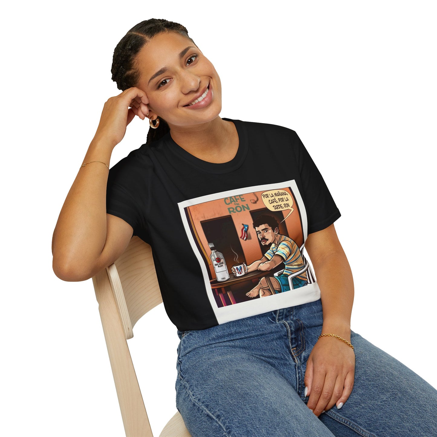 POR LA MANANA CAFE Coffee Lovers, Casual Wear, Unisex Fashion Proud Puerto Rican Tee Puerto Rican Heritage Shirt