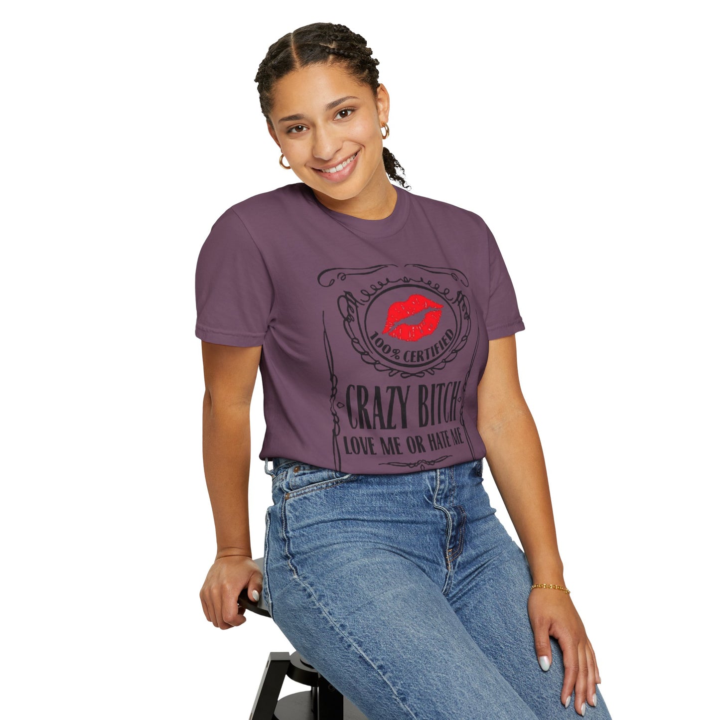 Sarcasm in Style – Funny Graphic Tee" Crazy Bitch Unisex T-Shirt | Fun Casual Wear, Gift for Friends, Birthday Humor Tee, Playful Statement Shirt,